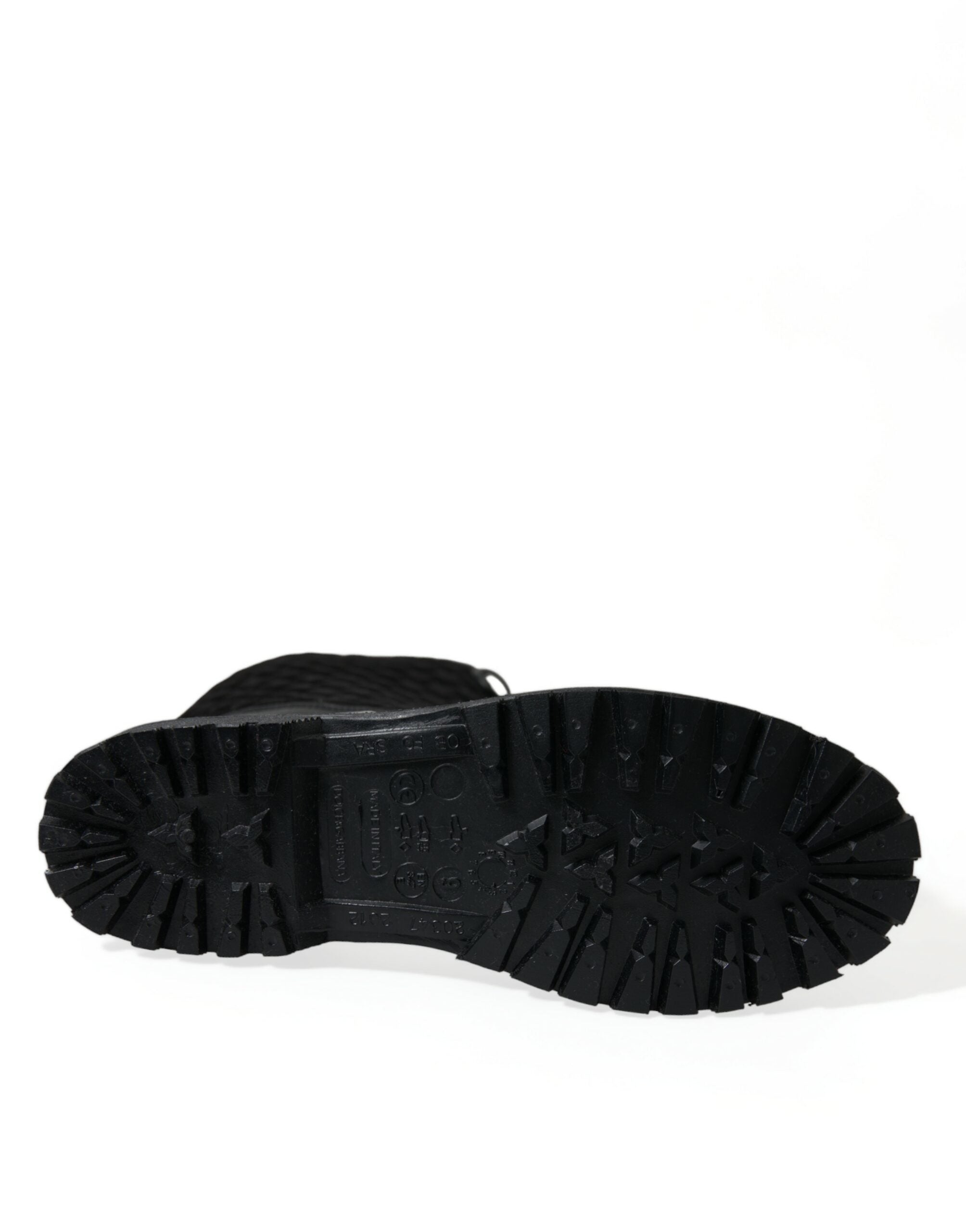 Botas de lluvia de ante y goma negras Chioggia de Dolce & Gabbana-6