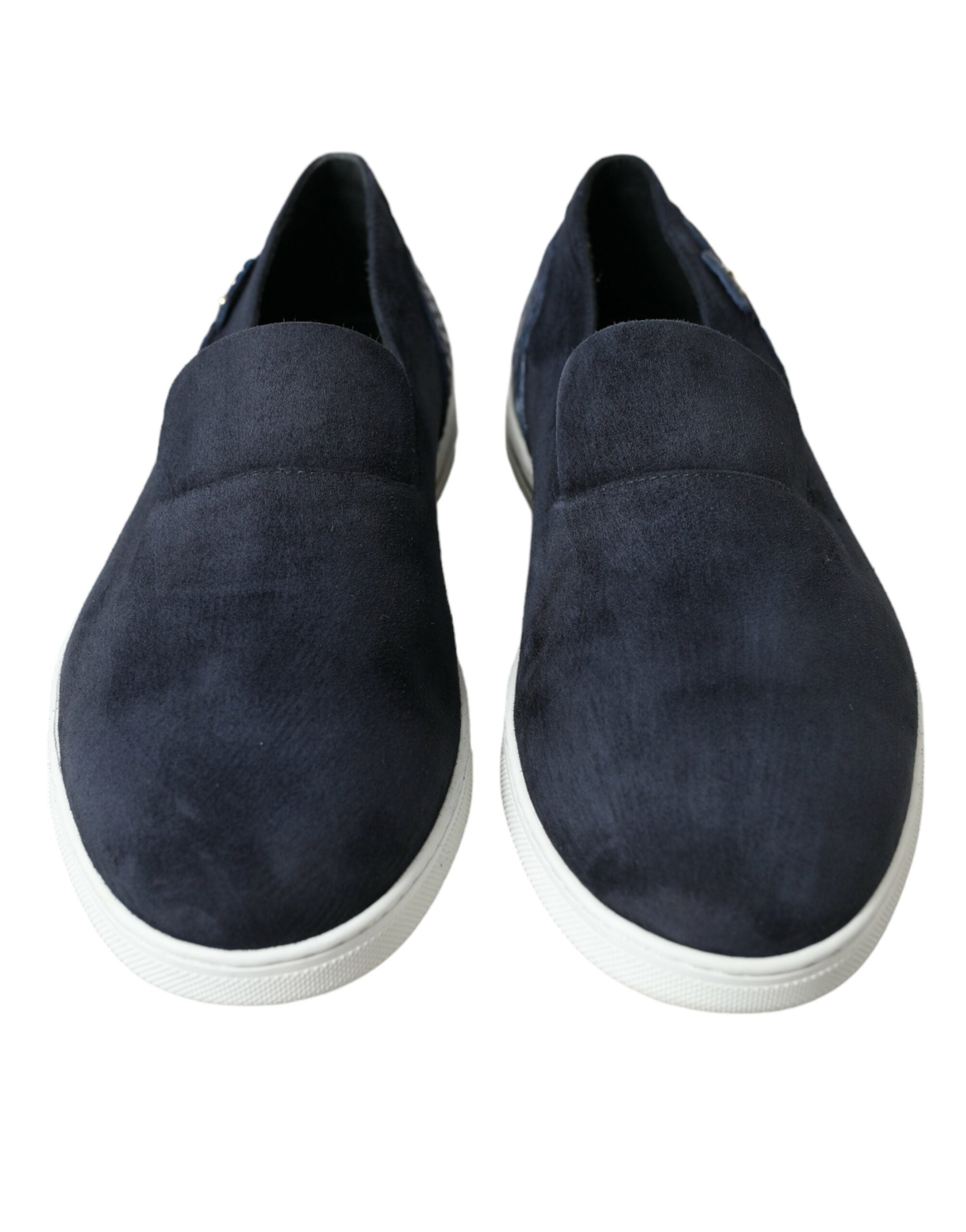 Dolce & Gabbana Blau Wildleder Kaiman Loafers Saint Tropez Schuhe-2