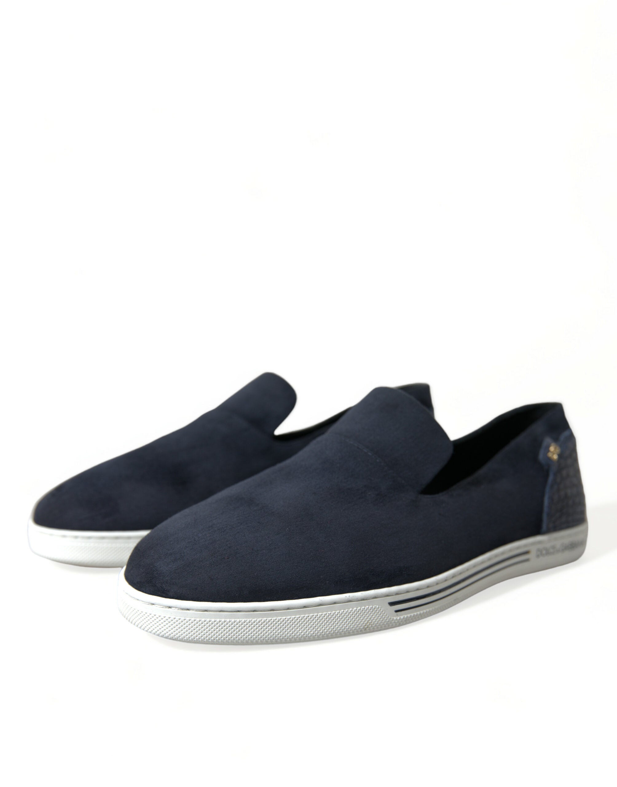 Dolce & Gabbana Blau Wildleder Kaiman Loafers Saint Tropez Schuhe-3