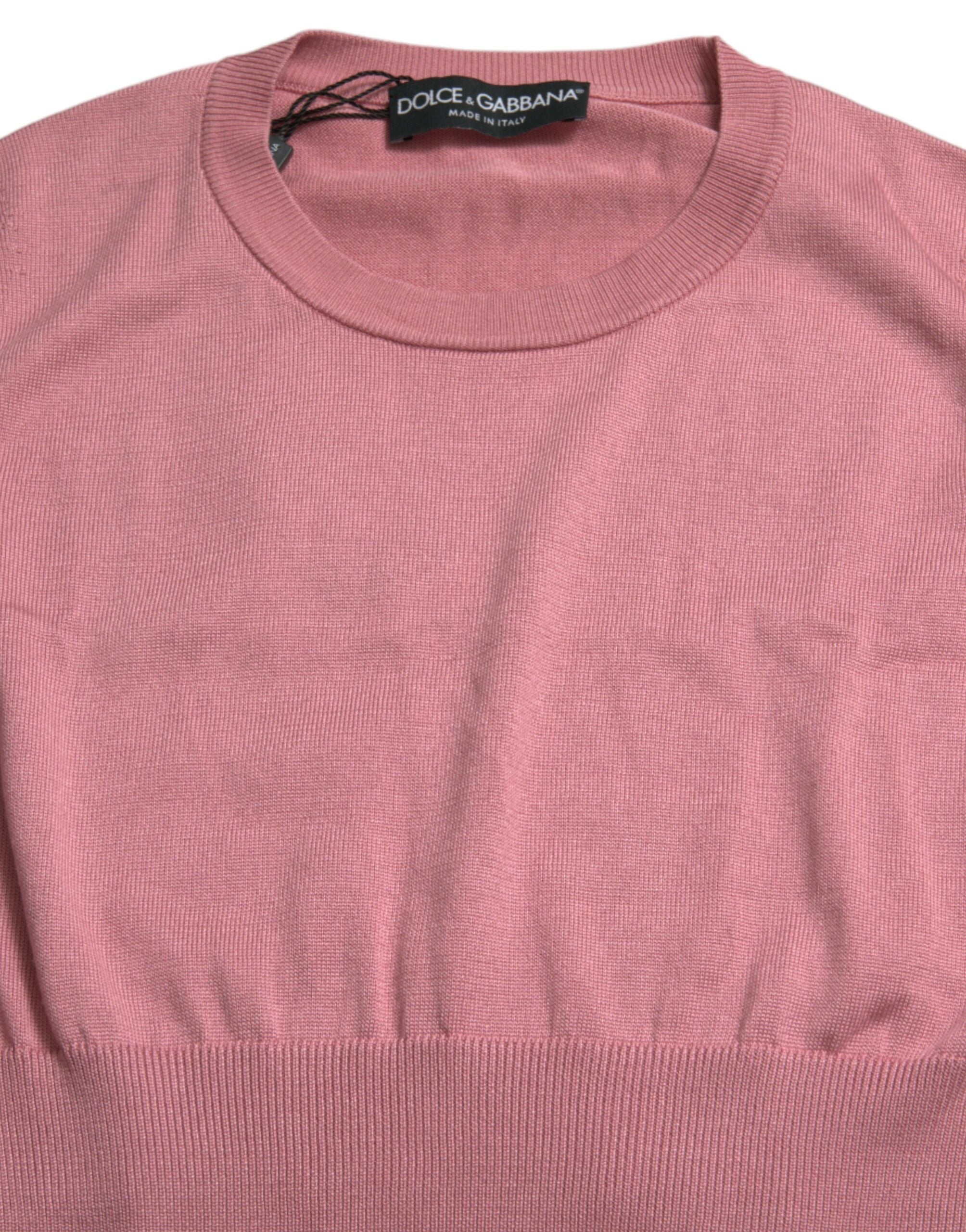 Dolce & Gabbana Top rosa sin mangas con cuello redondo-6