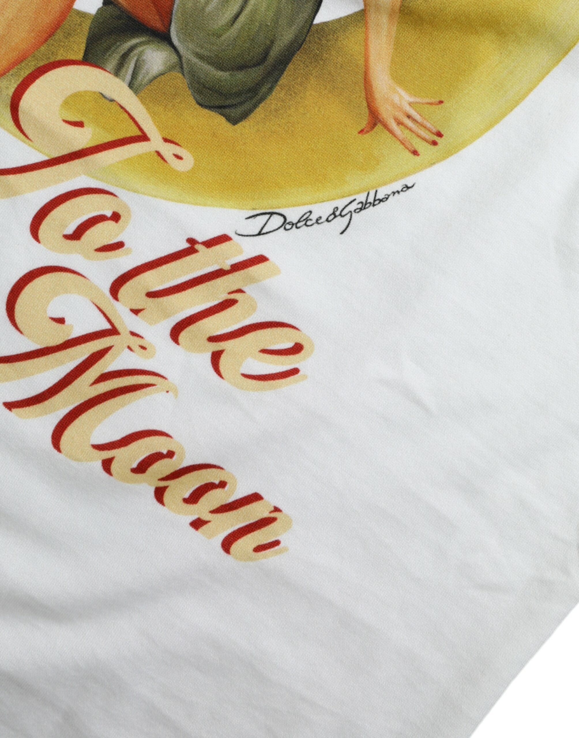 Dolce & Gabbana White Bring Me To The Moon T-shirt Top-8