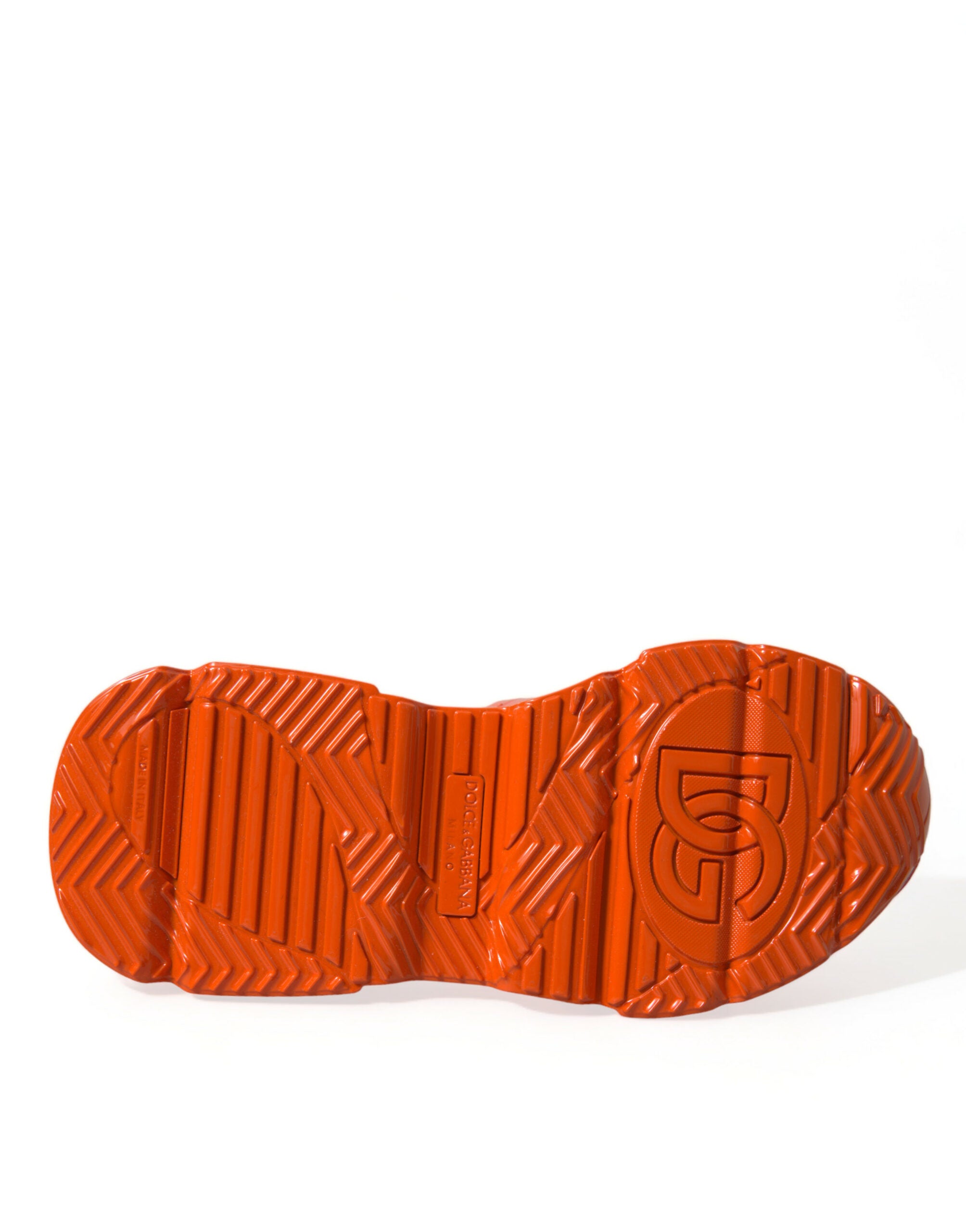 Dolce & Gabbana Orange Multi Panel Chunky High Top Sneakers Shoes-6