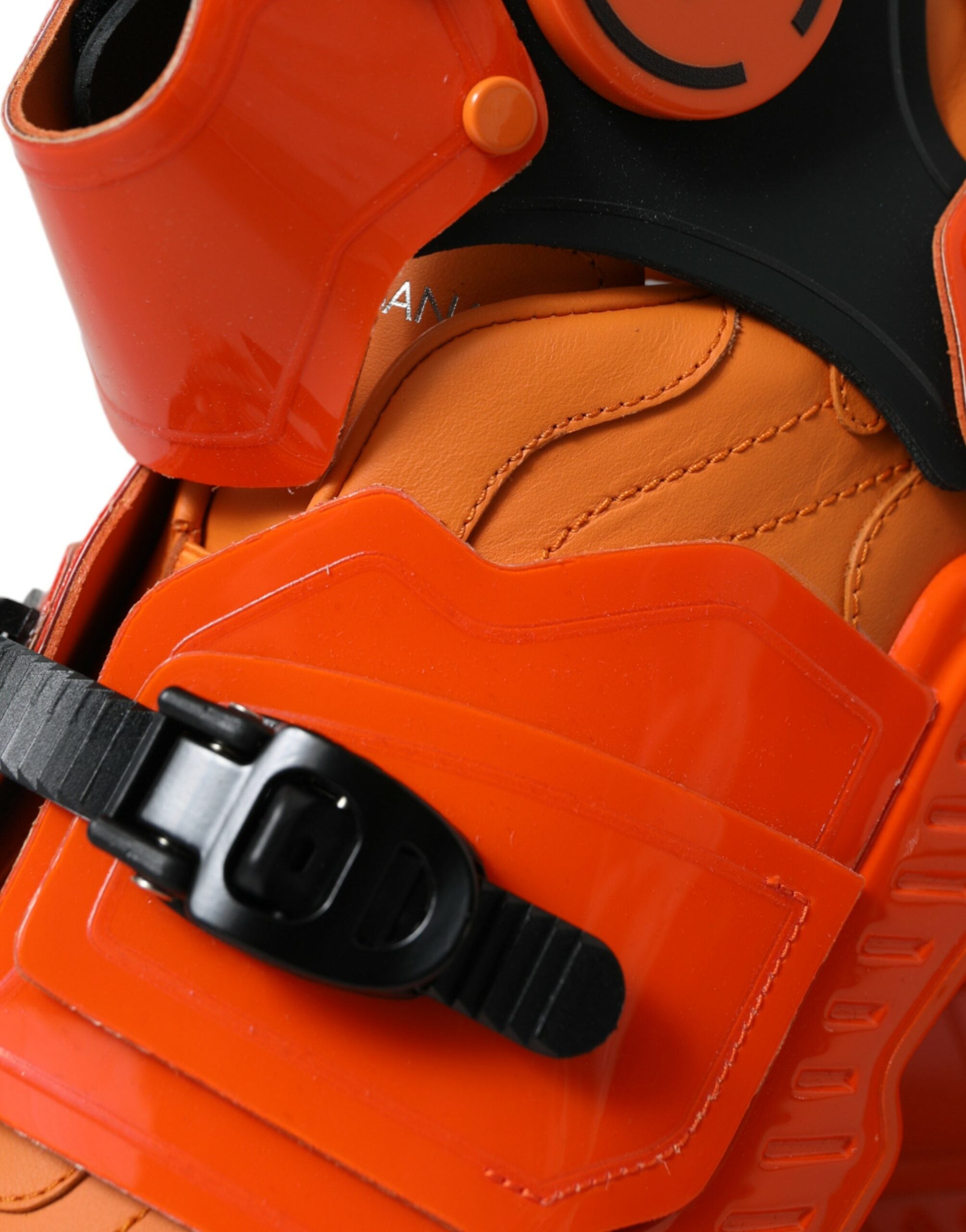 Dolce & Gabbana Orange Multi Panel Chunky High Top Sneakers Shoes-8