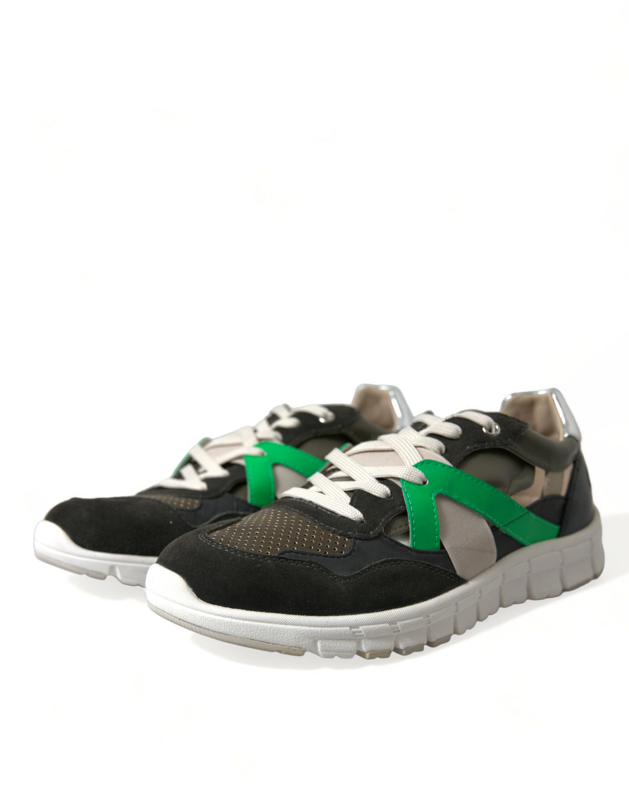 Zapatillas bajas de ante y cuero multicolor de Dolce & Gabbana-3