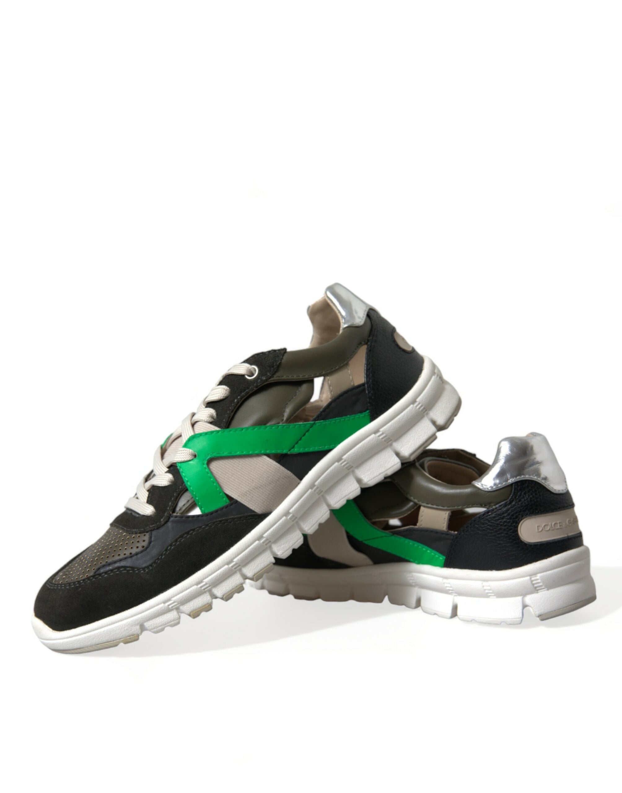 Zapatillas bajas de ante y cuero multicolor de Dolce & Gabbana-7