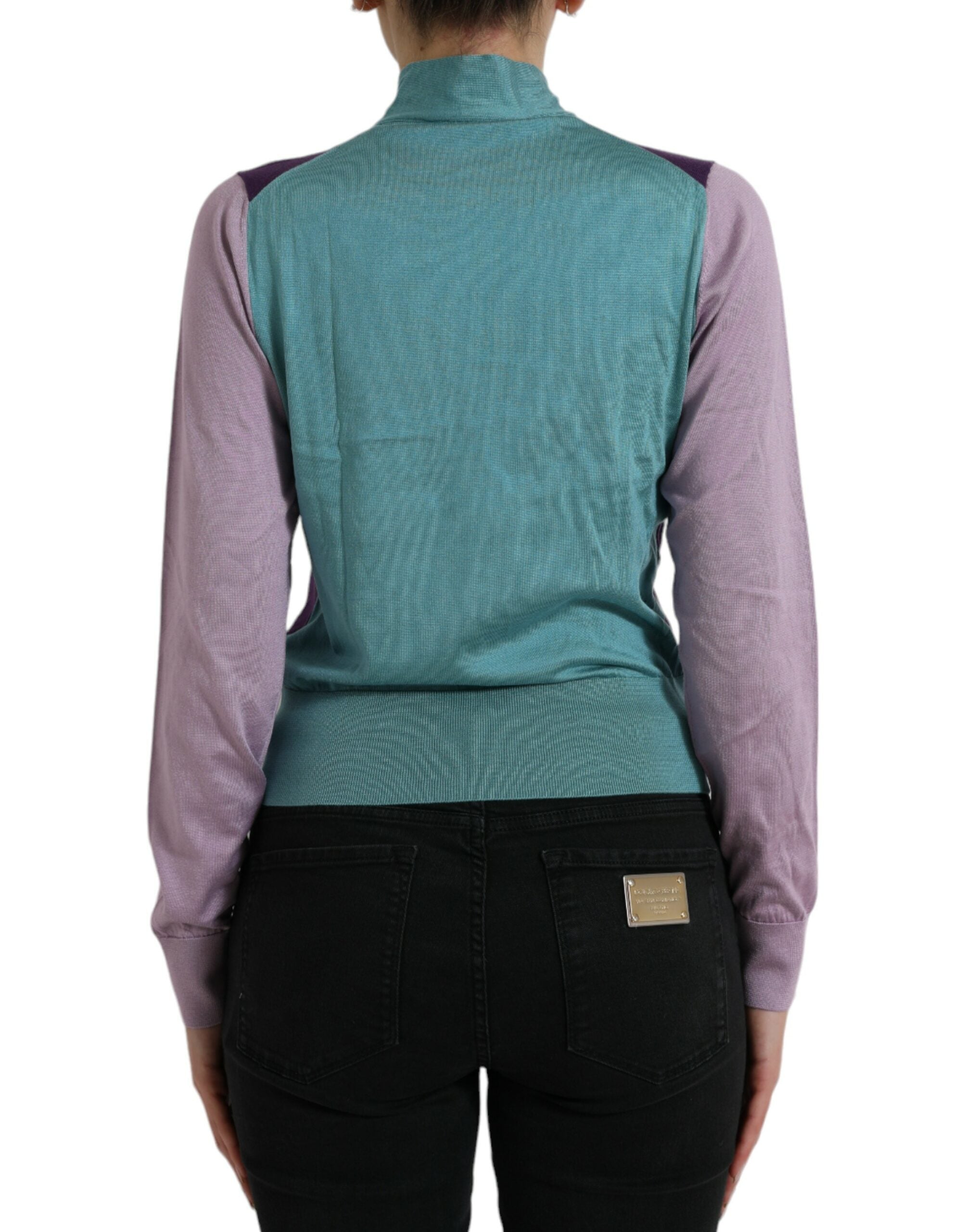 Dolce & Gabbana Multicolor Pullover with Bow Fastening-3
