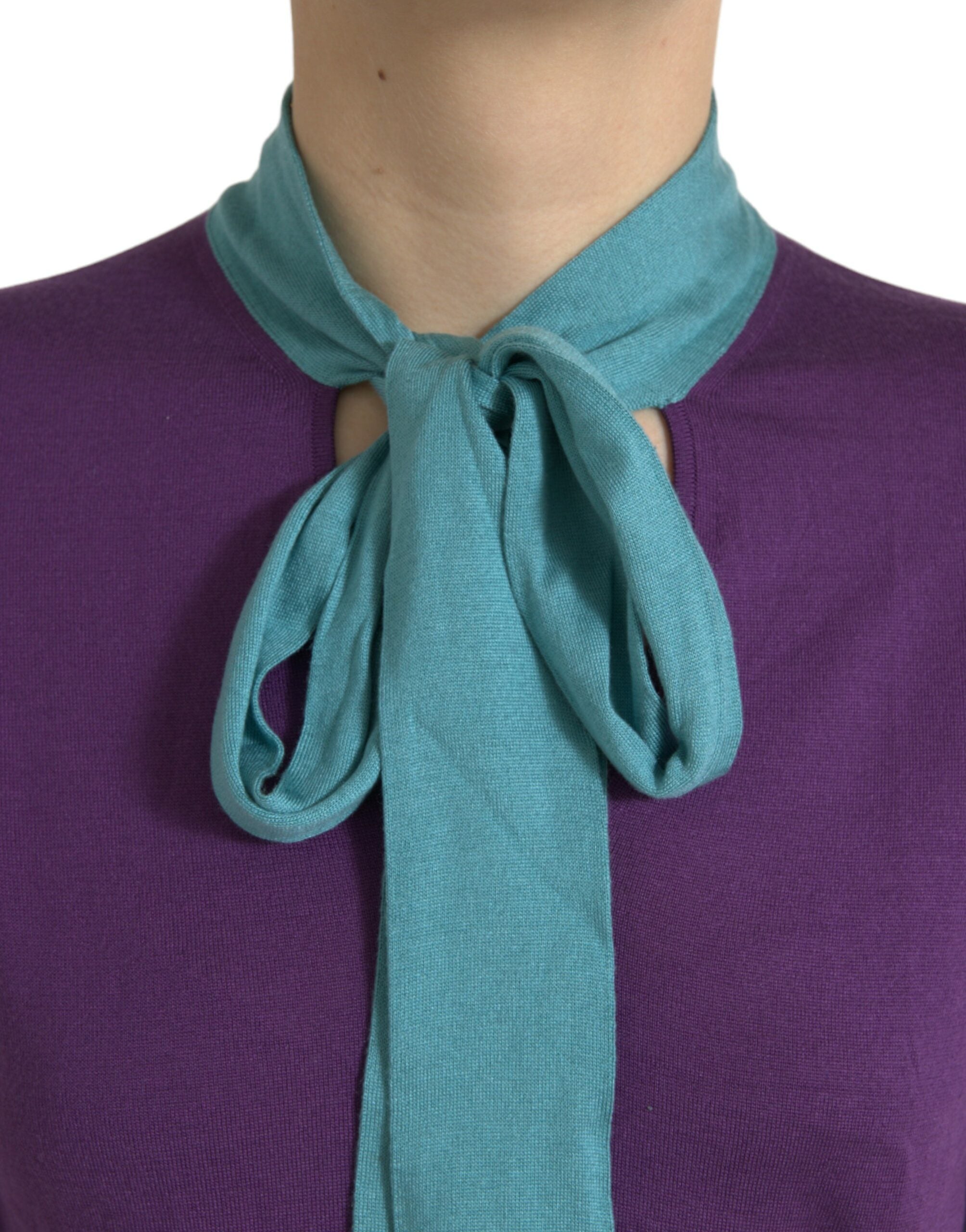 Dolce & Gabbana Multicolor Pullover with Bow Fastening-4
