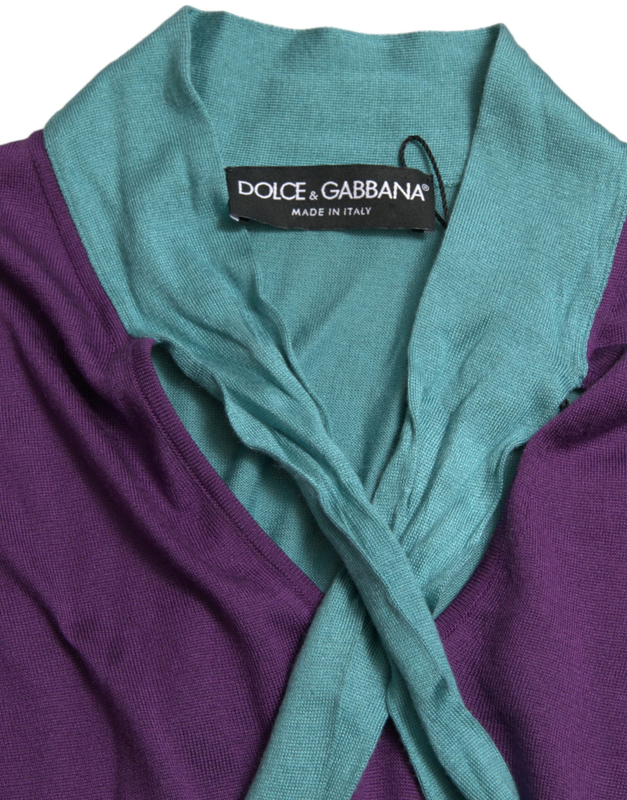 Dolce & Gabbana Multicolor Pullover with Bow Fastening-6