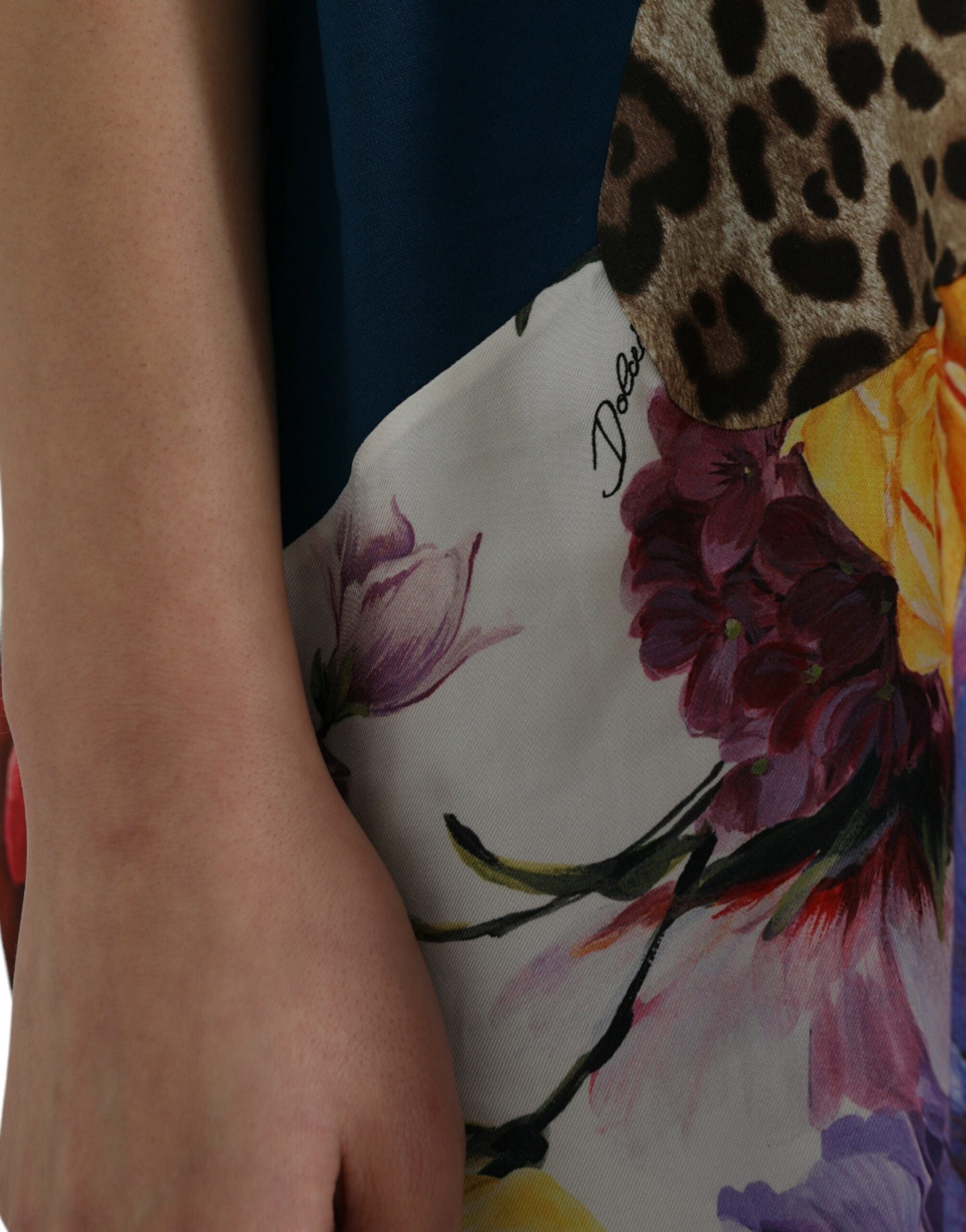 Dolce & Gabbana Multicolor Patchwork Cotton Silk Blouse Top-6