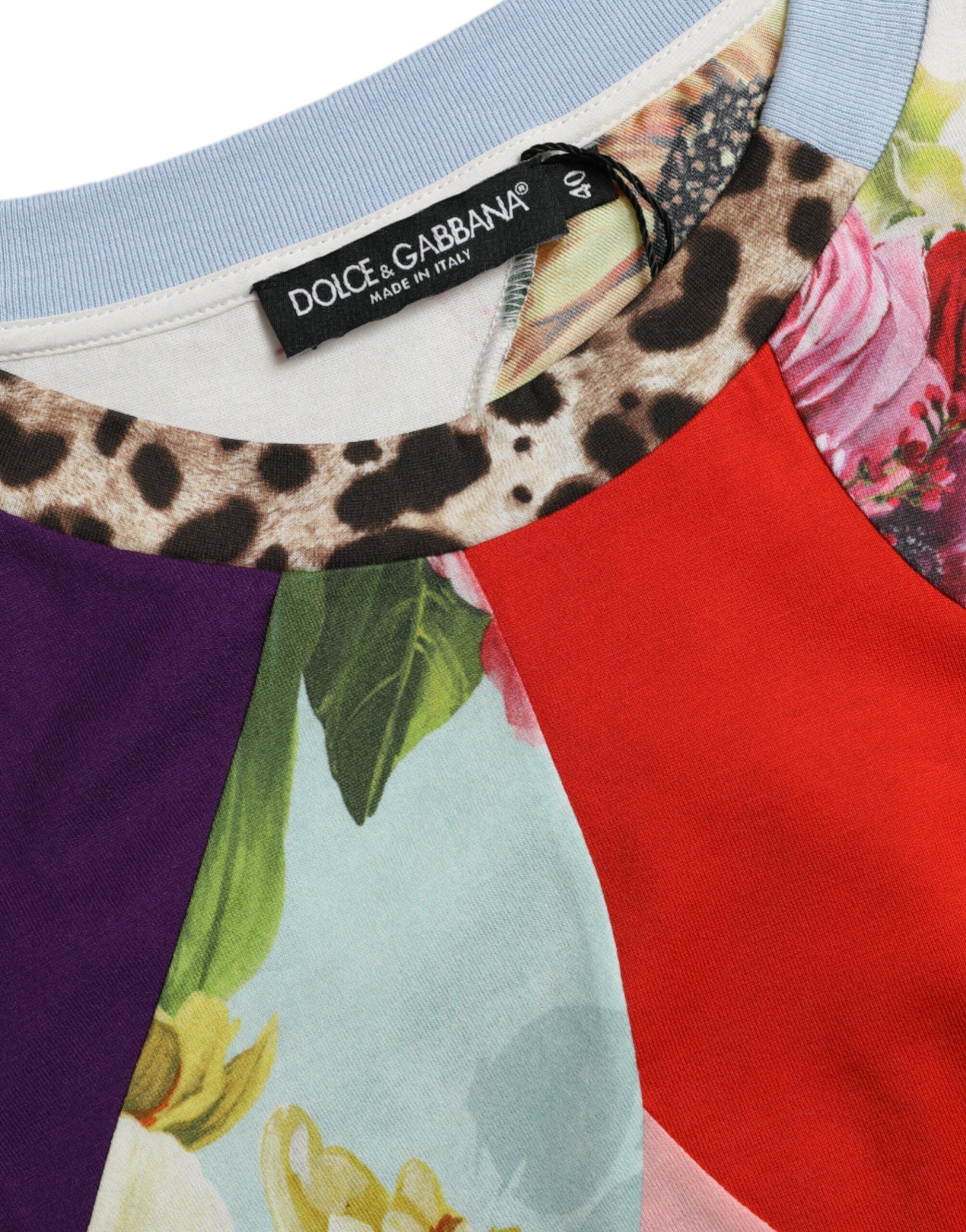 Dolce & Gabbana Multicolor Patchwork Cotton Silk Blouse Top-7