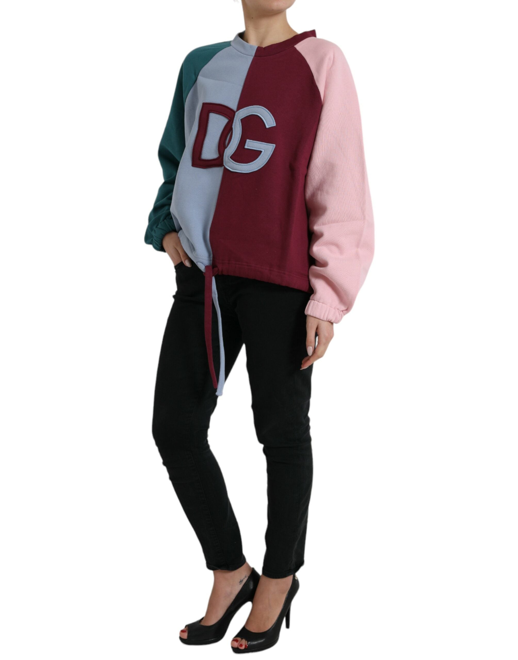 Dolce & Gabbana Multicolor Cotton Crew Neck Sweater-2