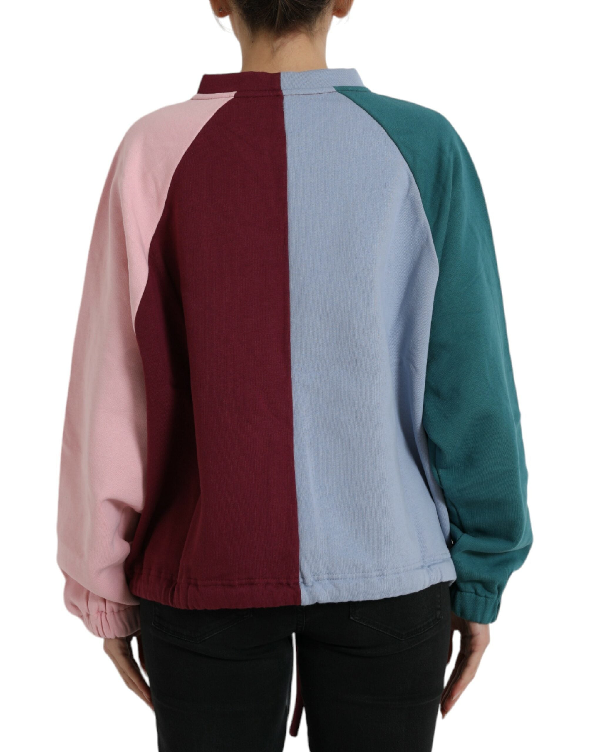 Dolce & Gabbana Multicolor Cotton Crew Neck Sweater-3