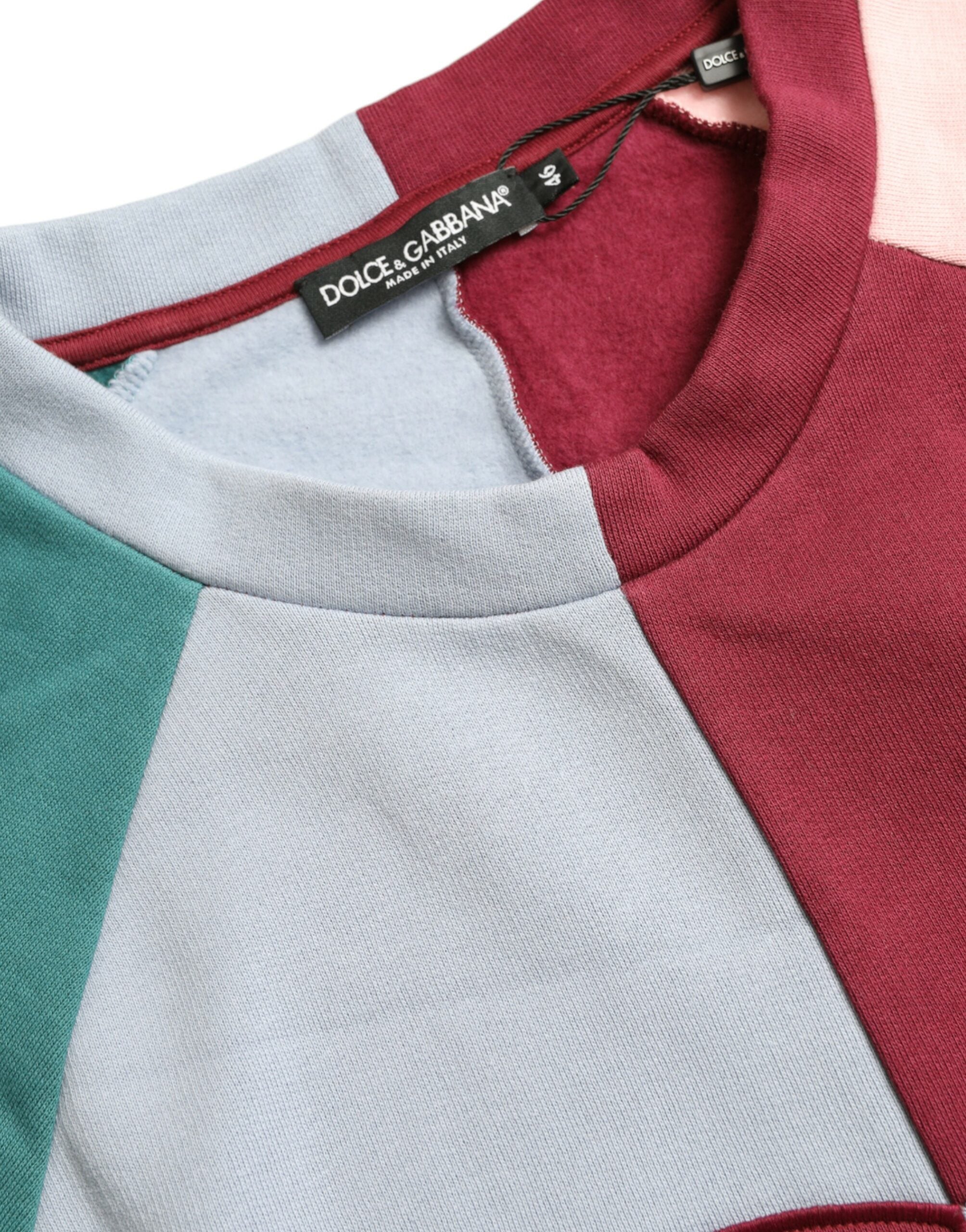 Dolce & Gabbana Multicolor Cotton Crew Neck Sweater-6