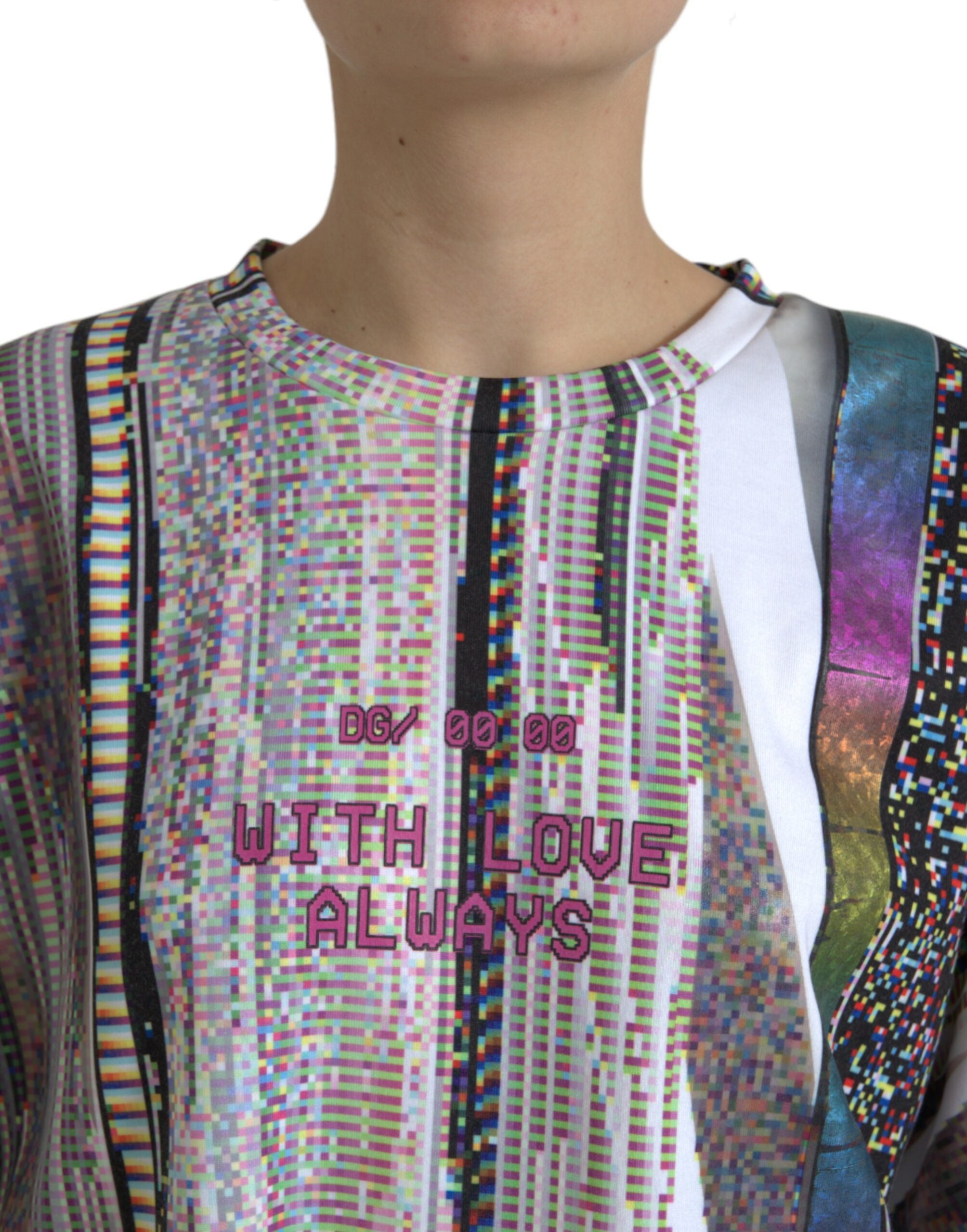 Camiseta multicolor con estampado "With Love Always" de Dolce & Gabbana-4