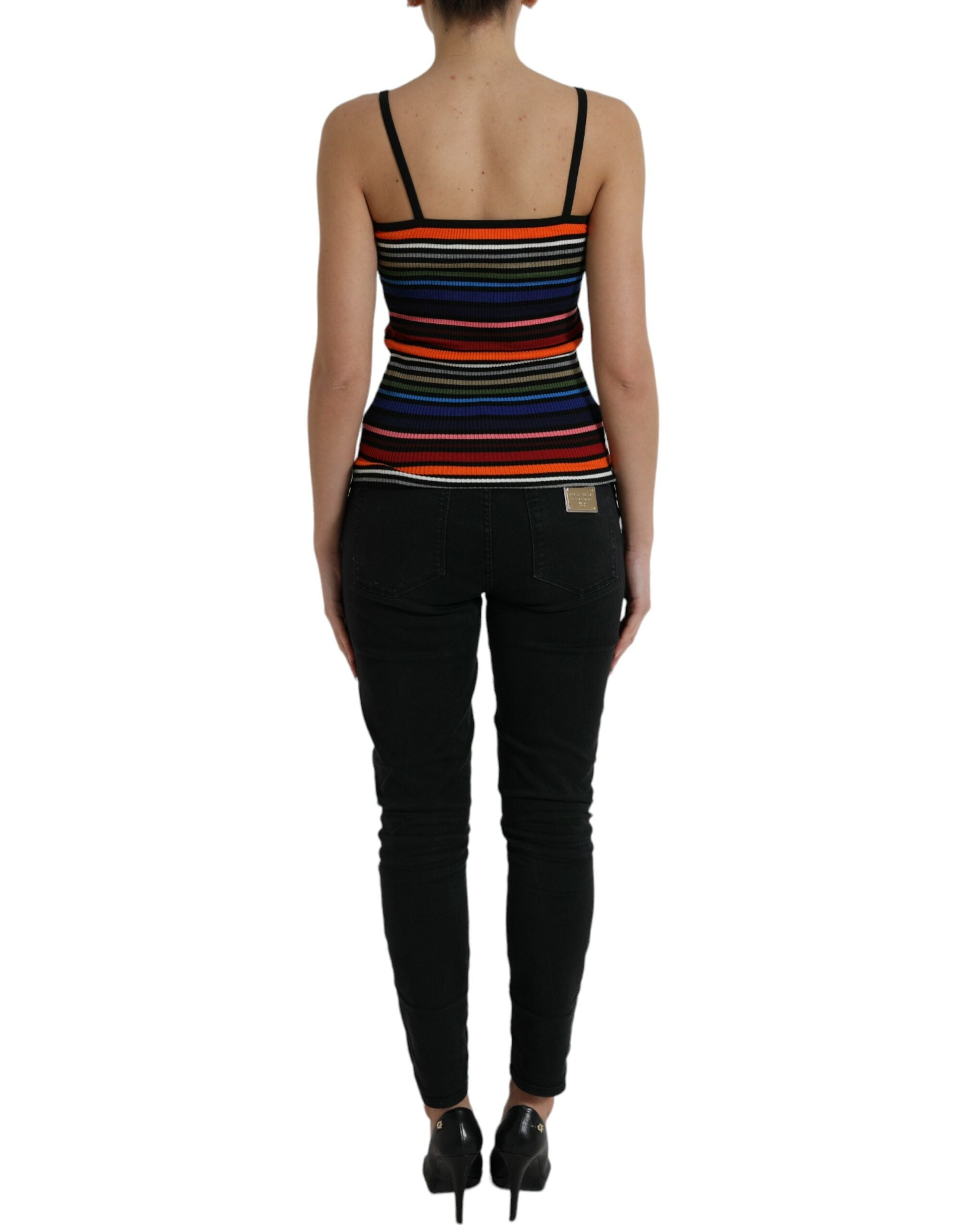 Dolce & Gabbana Mehrfarbig gestreiftes Spaghetti-Träger-Top-3