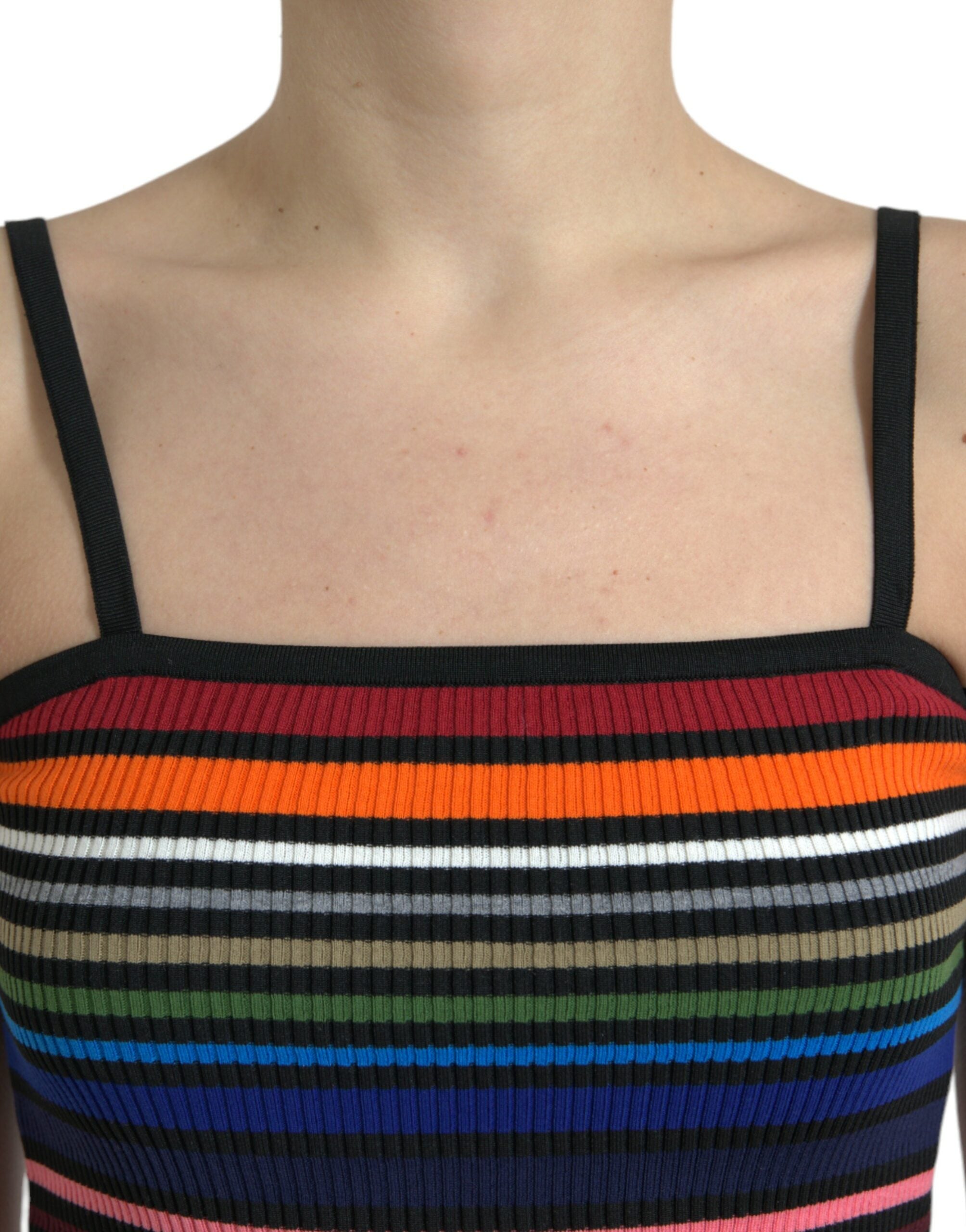 Dolce & Gabbana Mehrfarbig gestreiftes Spaghetti-Träger-Top-4