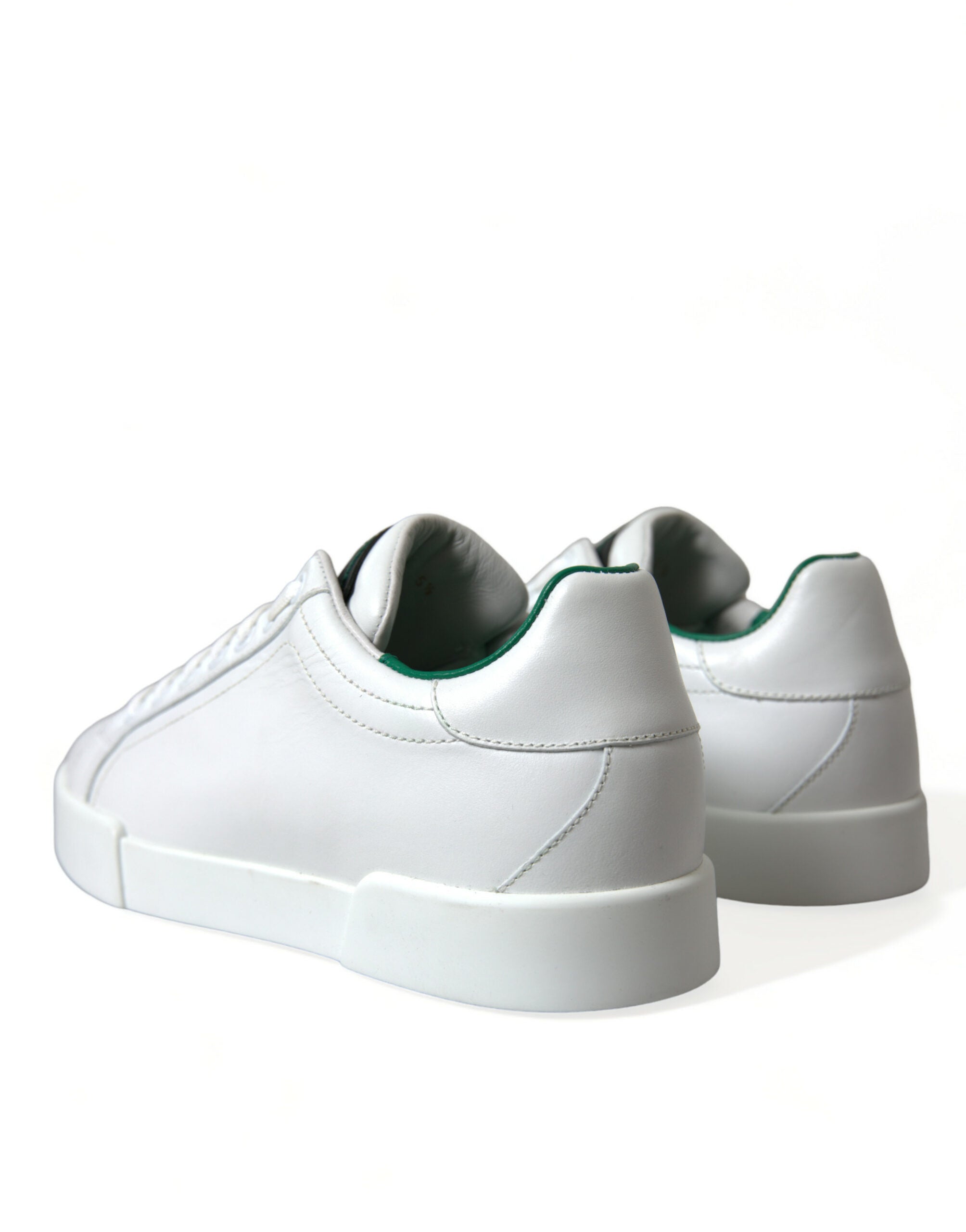 Zapatillas deportivas Portofino de piel verde y blanca de Dolce & Gabbana-4