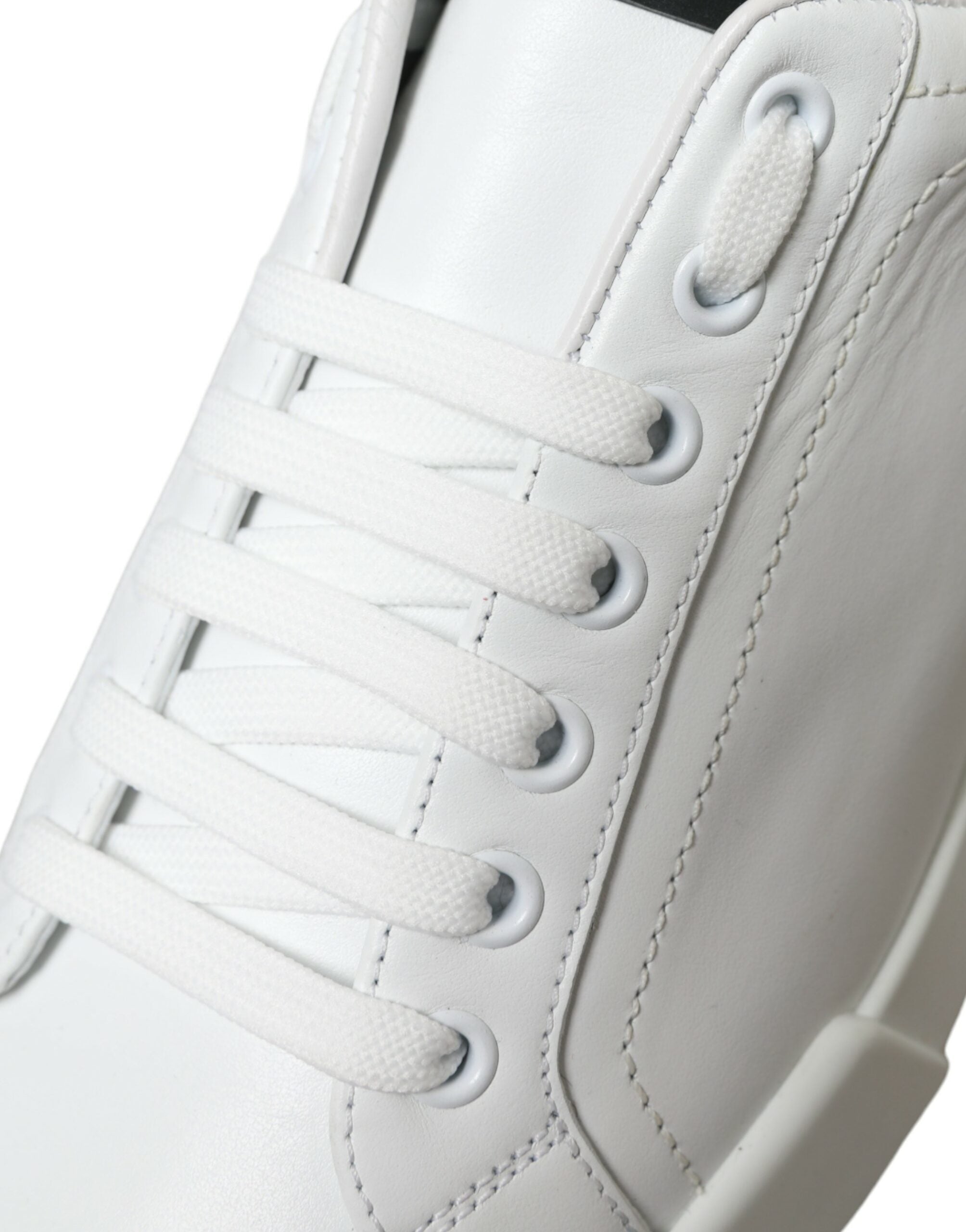 Zapatillas deportivas Portofino de piel verde y blanca de Dolce & Gabbana-8