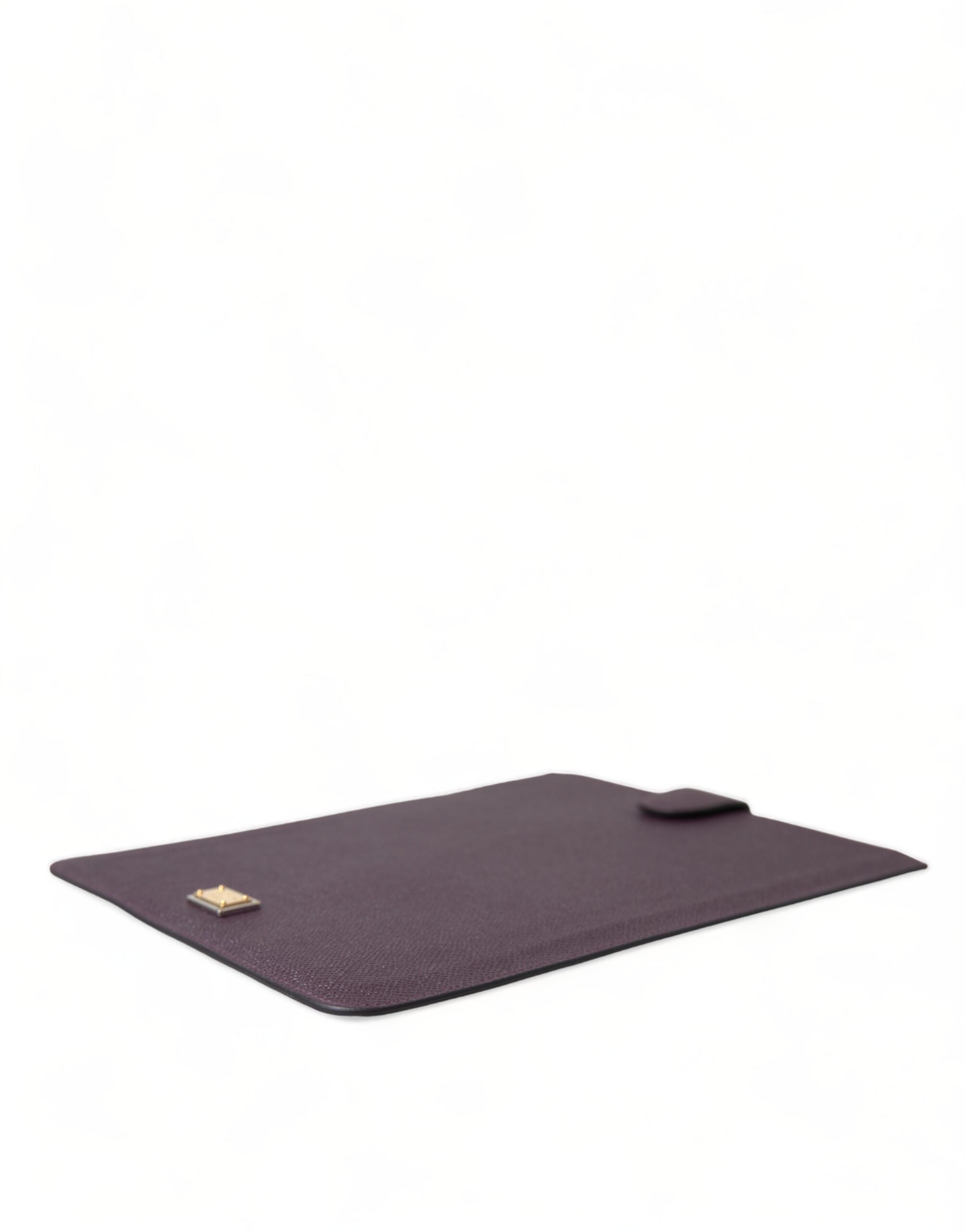 Dolce & Gabbana Dark Brown Leather Logo Plaque Cover Tablet Case-3