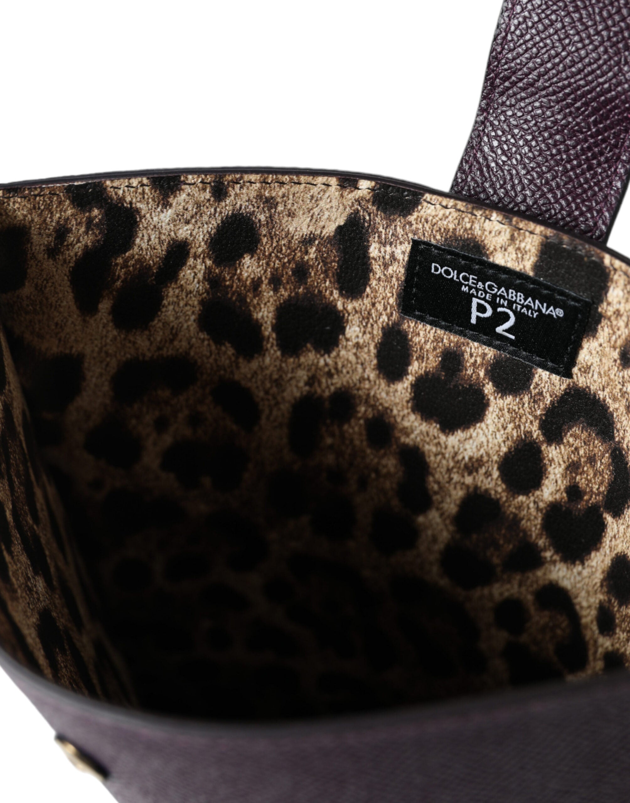 Dolce & Gabbana Dark Brown Leather Logo Plaque Cover Tablet Case-5