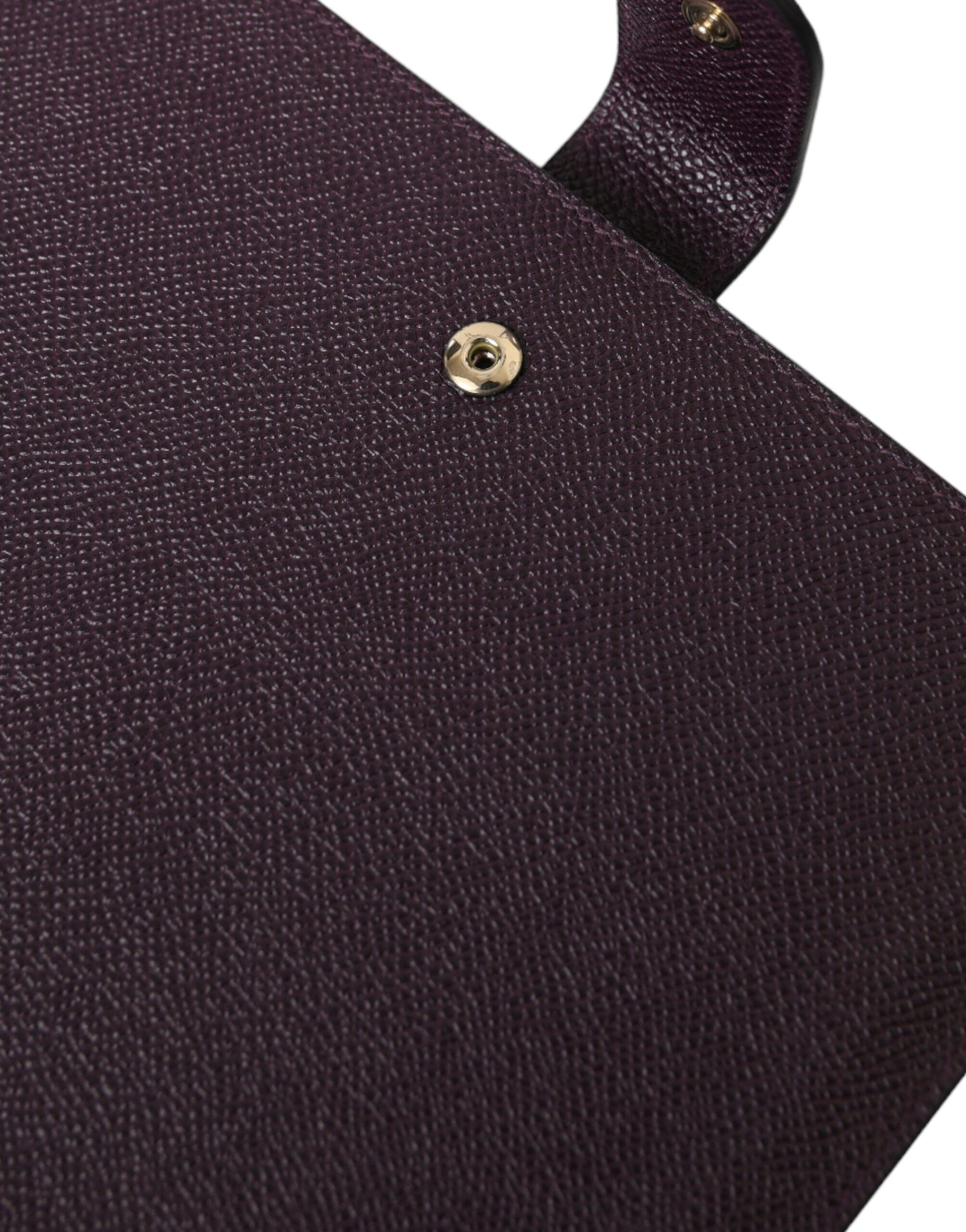 Dolce & Gabbana Dark Brown Leather Logo Plaque Cover Tablet Case-6