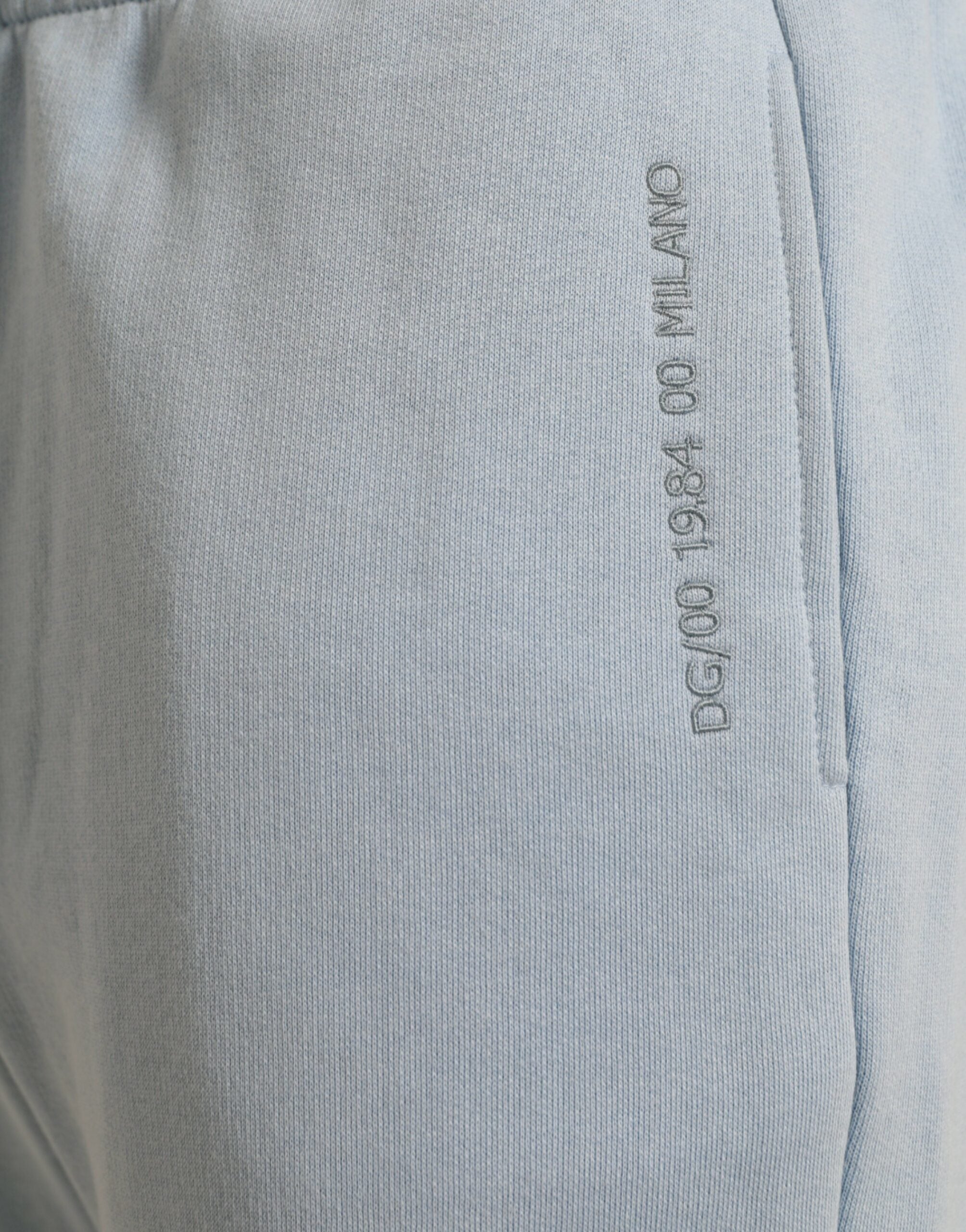 Dolce & Gabbana Light Blue Cotton Sweatpants Men's Jogger Pants-4