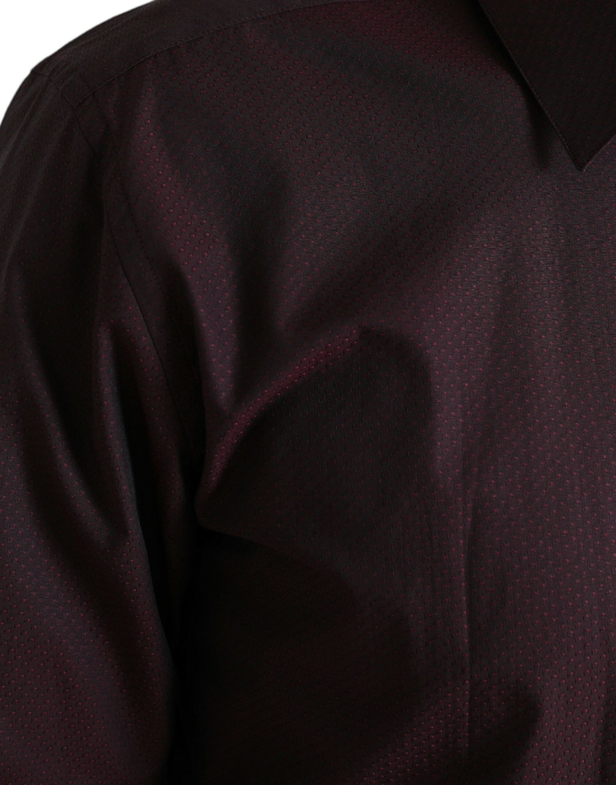 Camisa jacquard marrón castaño de Dolce & Gabbana MARTINI-5
