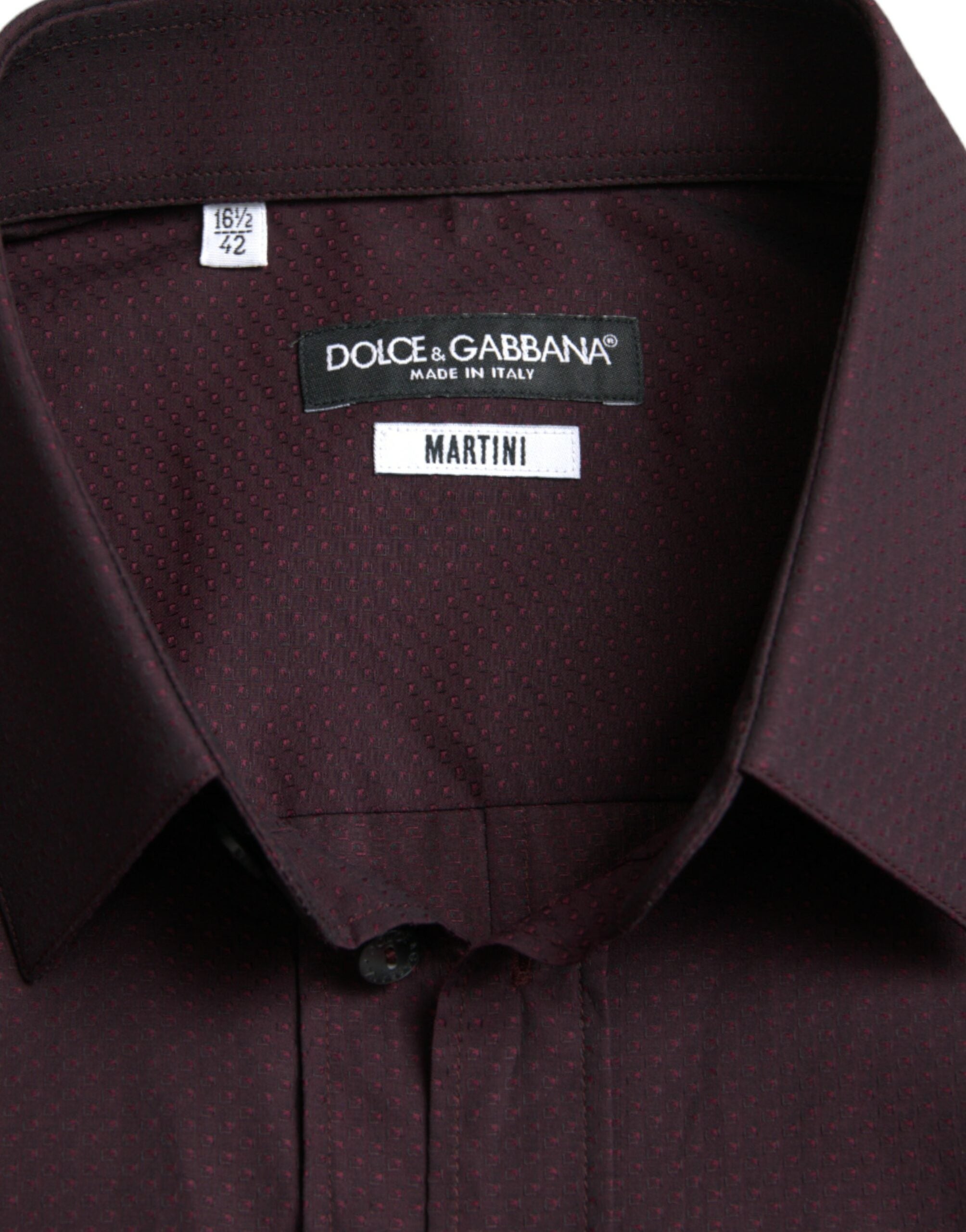 Camisa jacquard marrón castaño de Dolce & Gabbana MARTINI-6