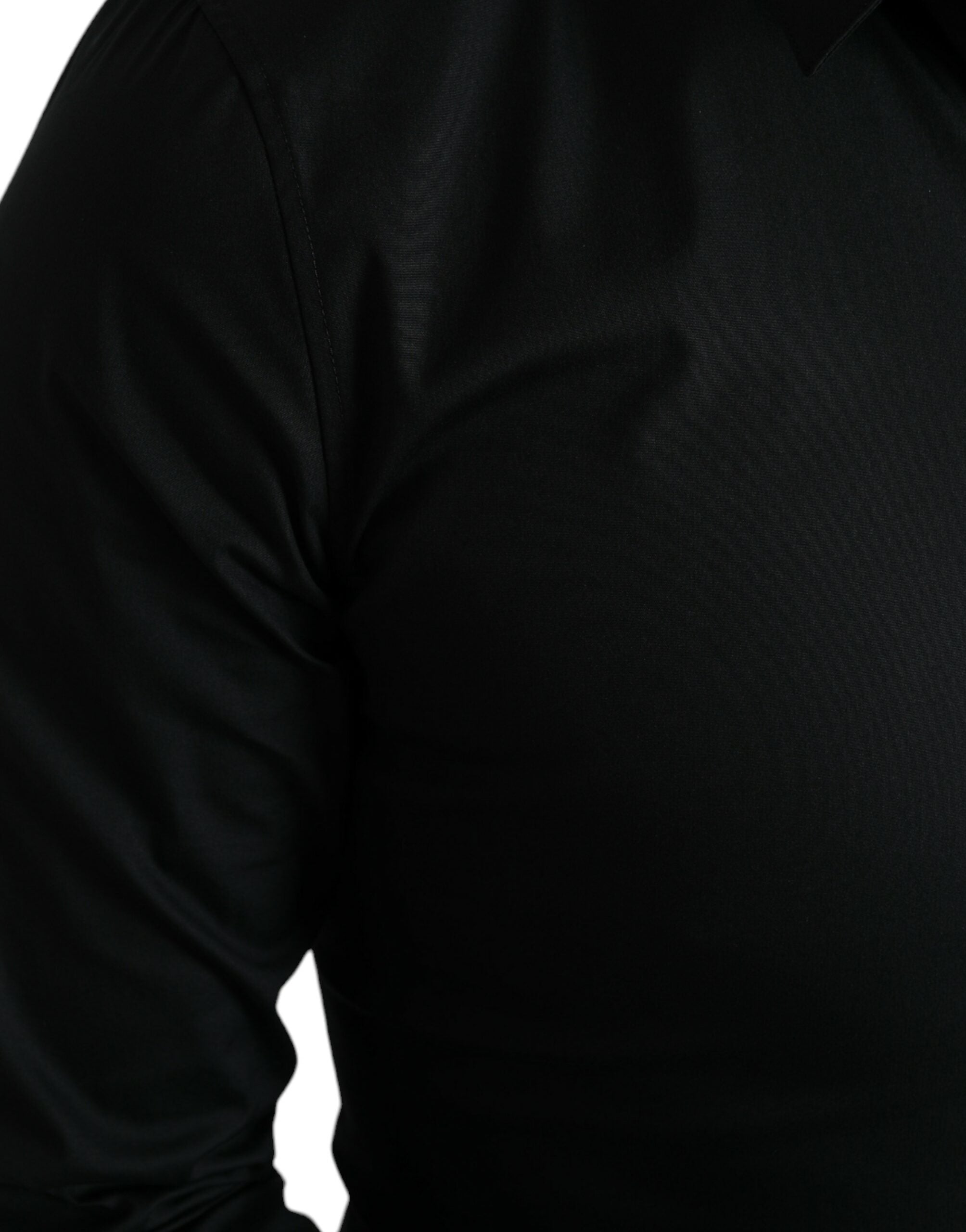 Dolce & Gabbana Black Cotton Stretch Shirt for Formal Occasions-5