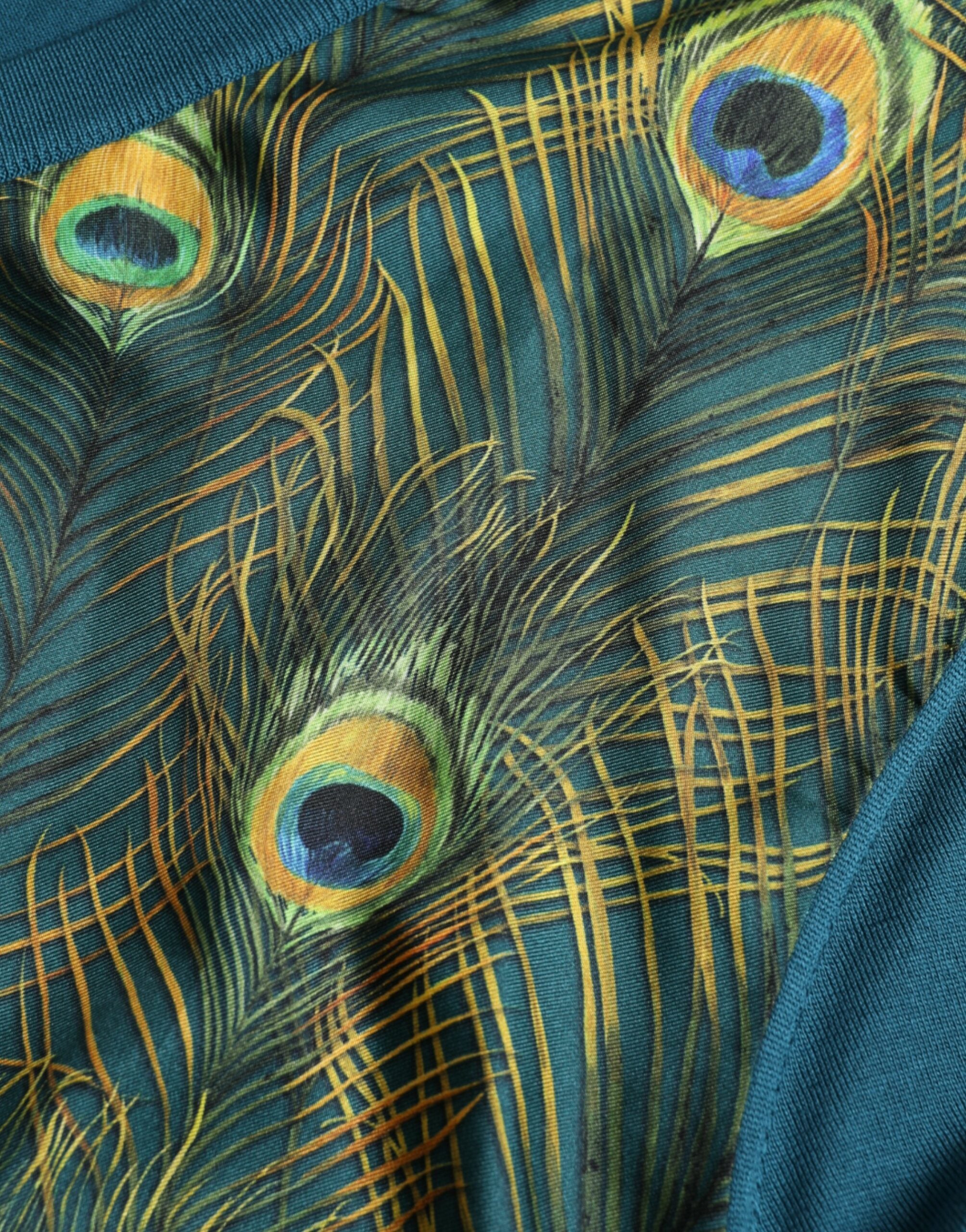 Dolce & Gabbana Green Peacock Feather Sweater-7