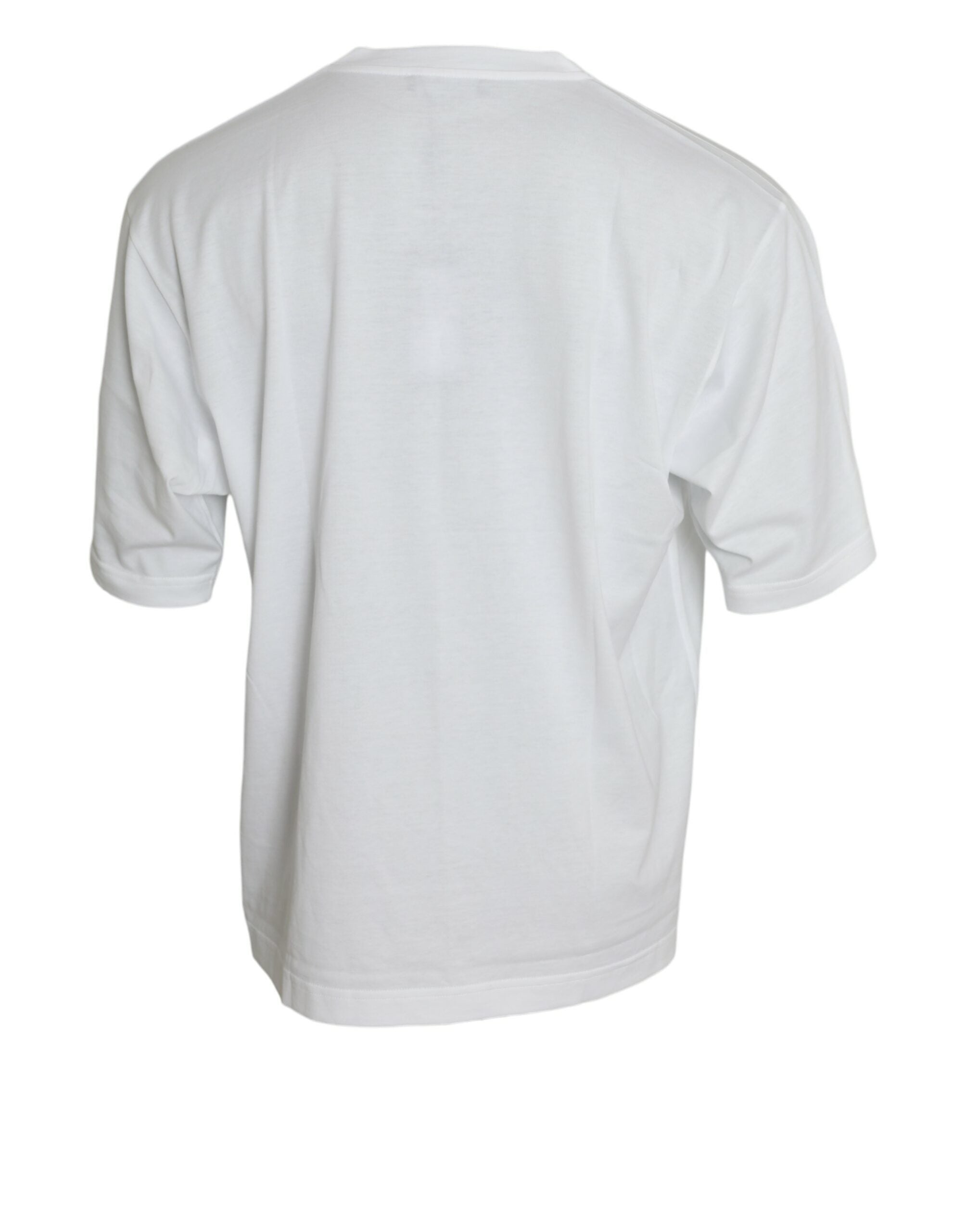 Dolce & Gabbana White cotton short-sleeved round-neck T-shirt-2