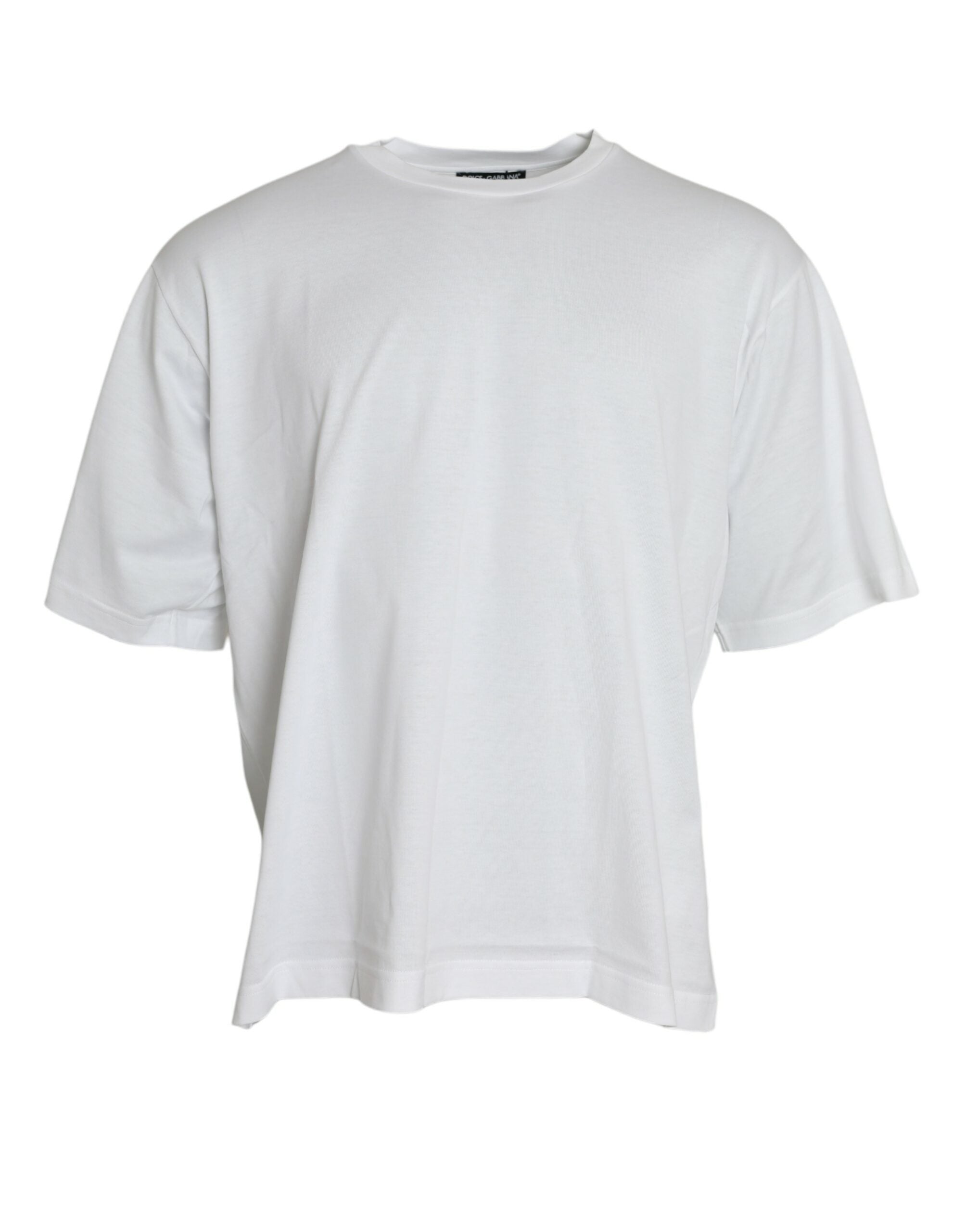 Dolce & Gabbana White cotton short-sleeved round-neck T-shirt-1