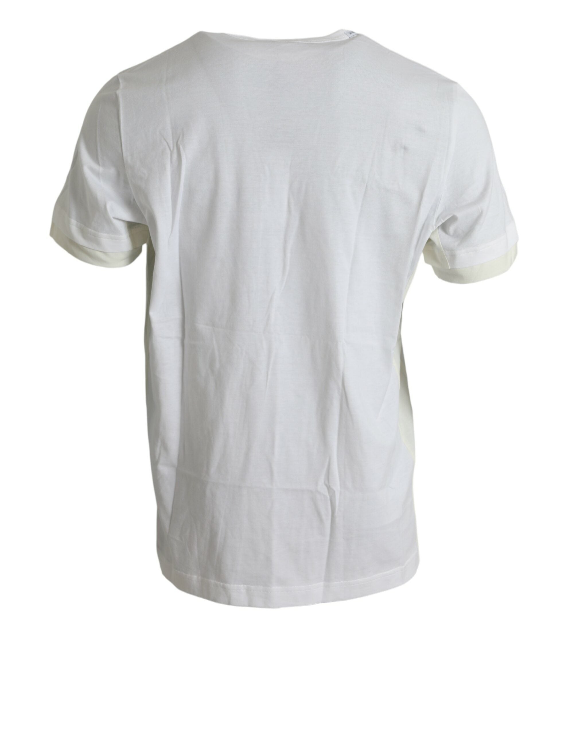 Dolce & Gabbana White Cotton Pocket Short Sleeve T-Shirt-2