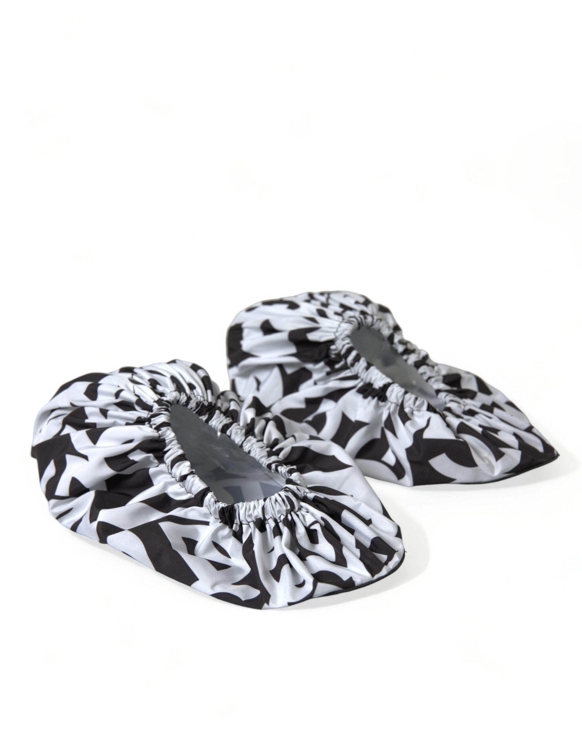 Zapatos planos sin cordones de nailon con estampado del logotipo blanco de Dolce & Gabbana-3
