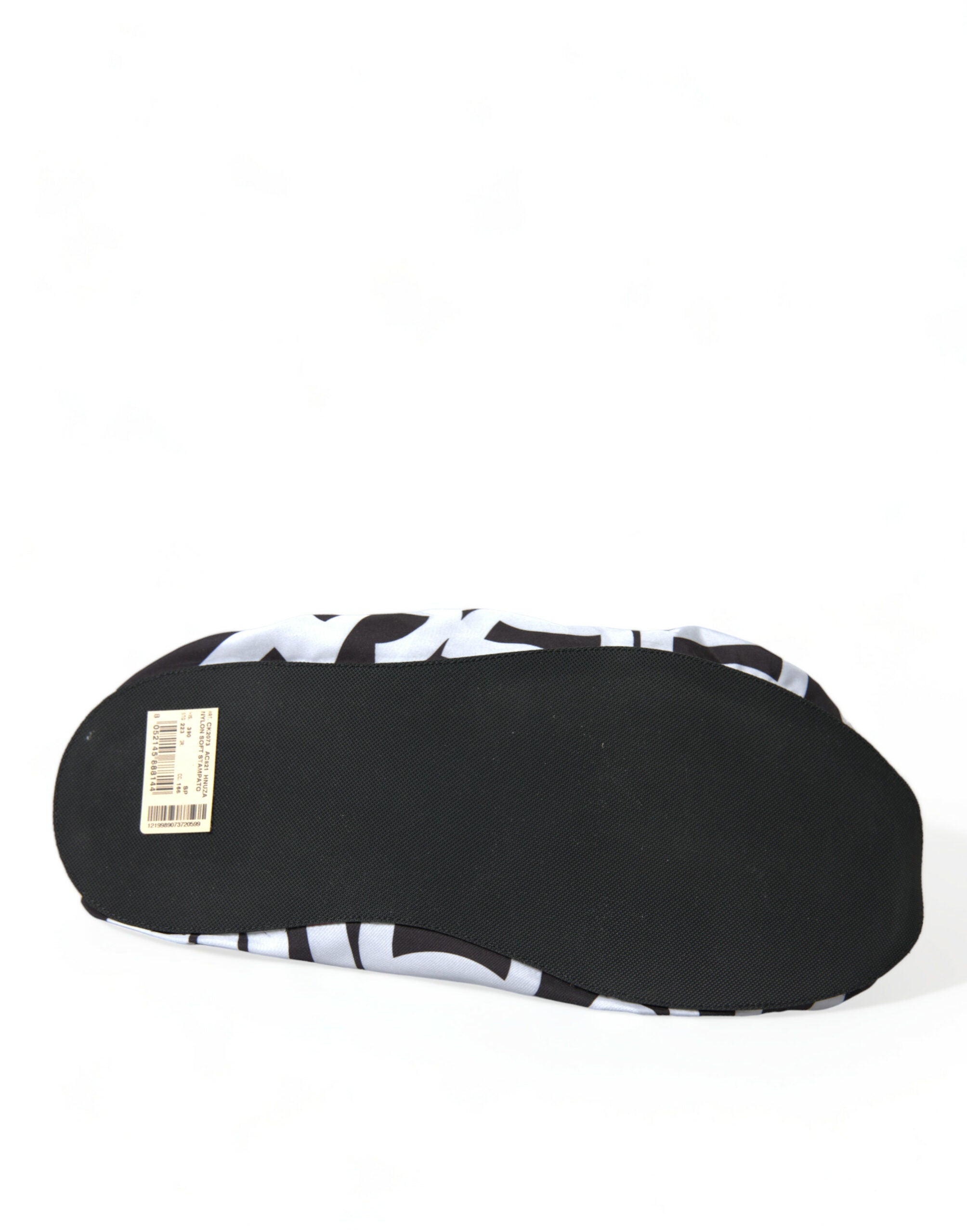 Zapatos planos sin cordones de nailon con estampado del logotipo blanco de Dolce & Gabbana-4