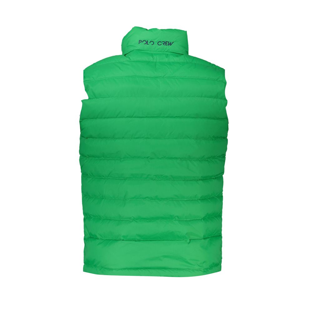 La Martina slim sleeveless green jacket with embroidery-2