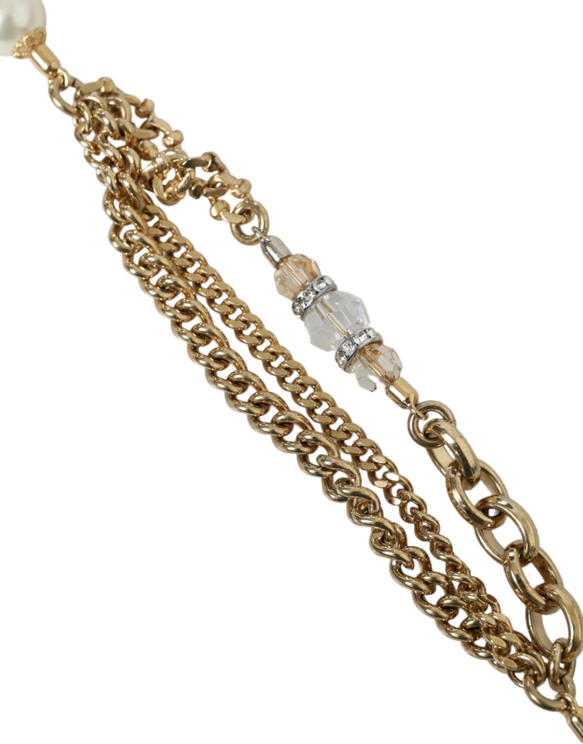 Dolce & Gabbana Blue Braided Gold and Brass Chain Waist Belt-5