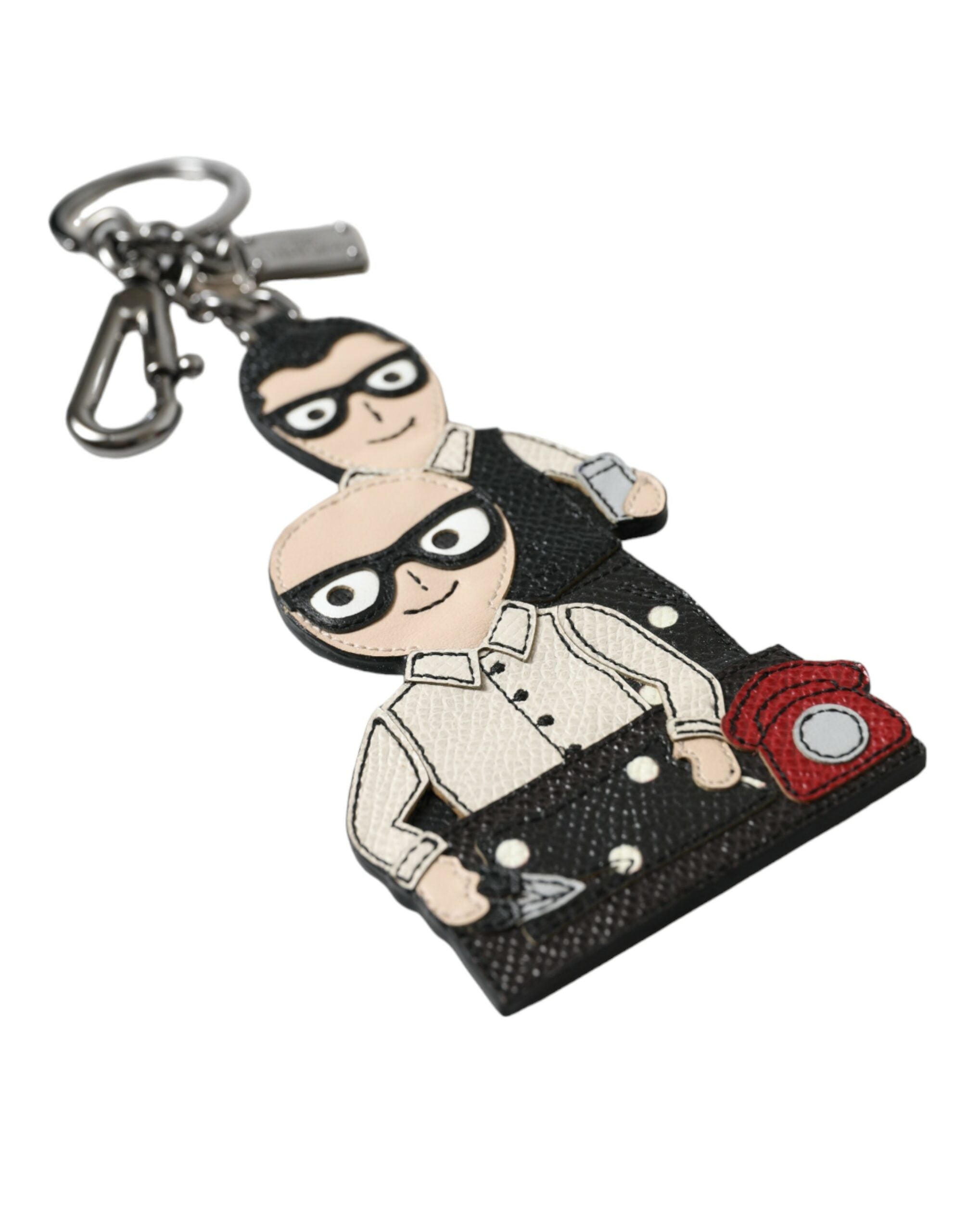 Dolce & Gabbana Leather Dominico Stefano #DGFAMILY Logo Keyring-4