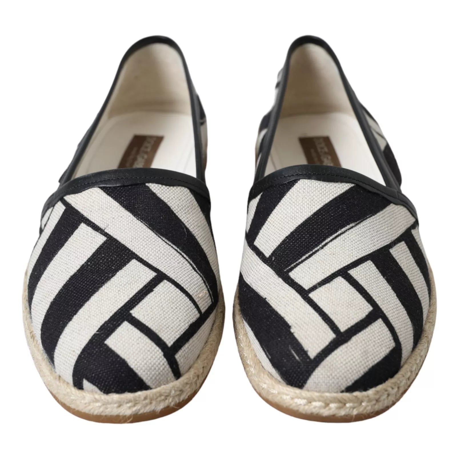 Alpargatas sin cordones con rayas blancas y negras de Dolce & Gabbana-6