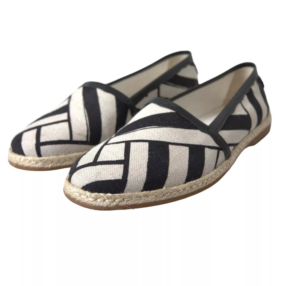 Alpargatas sin cordones con rayas blancas y negras de Dolce & Gabbana-5
