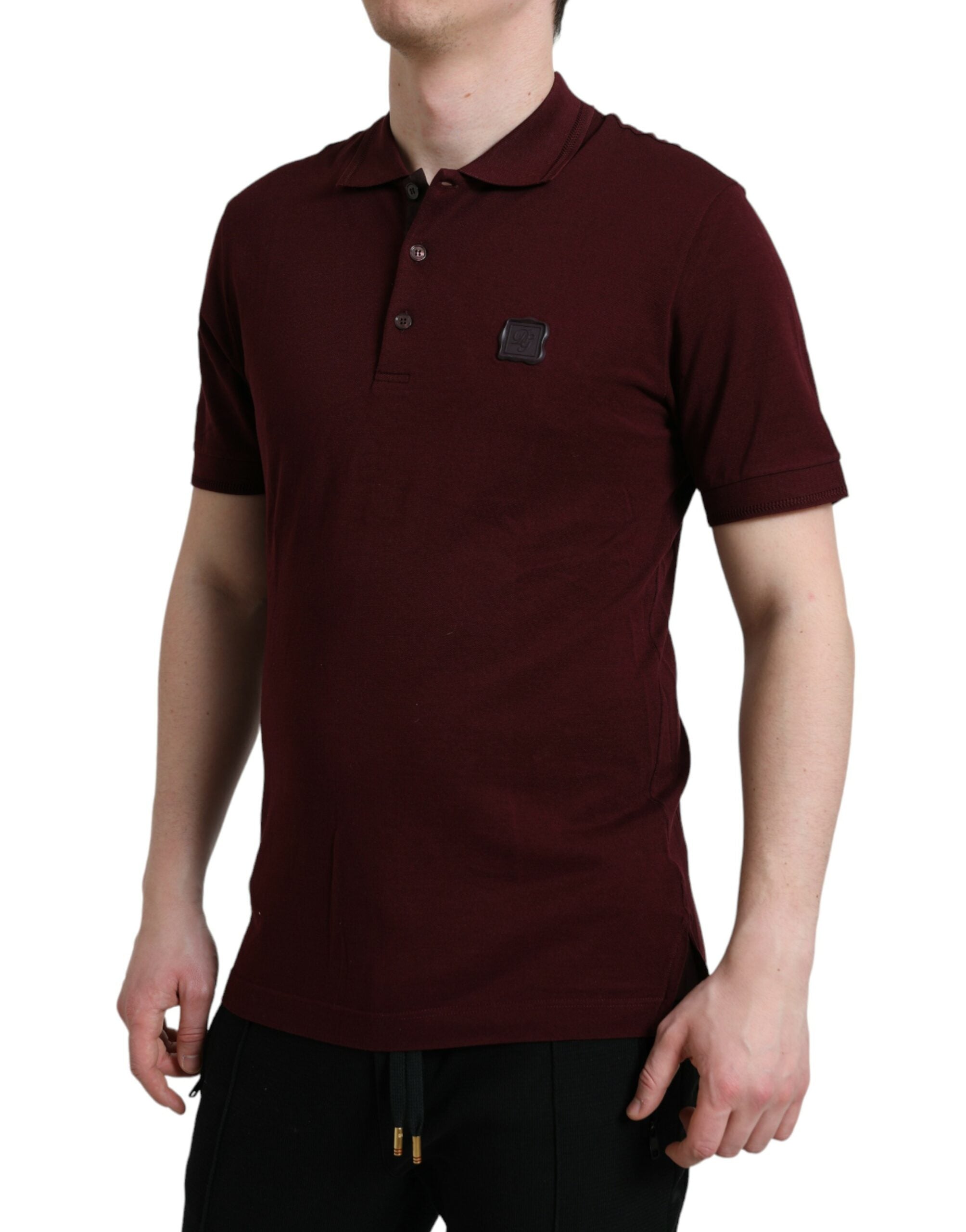 Polo marrón castaño de Dolce & Gabbana con mangas cortas y cuello-2