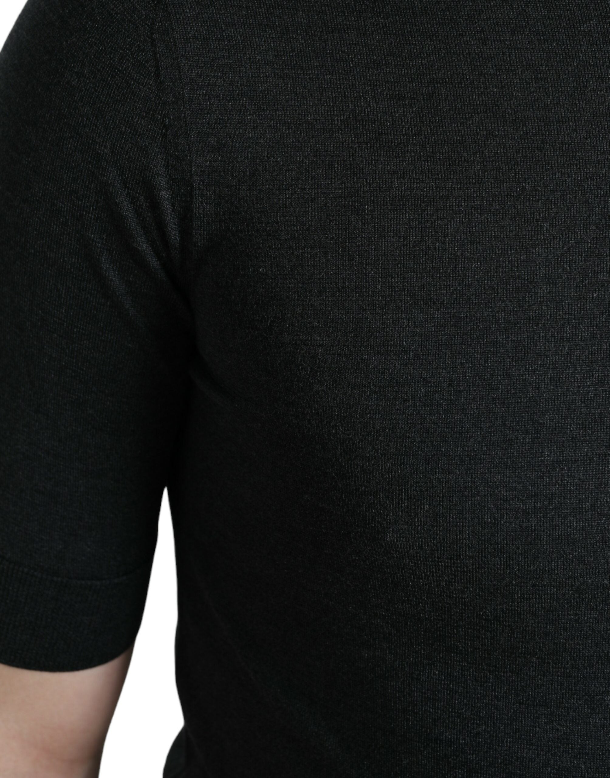 Dolce & Gabbana dark grey T-shirt with round neck and short sleeves-5