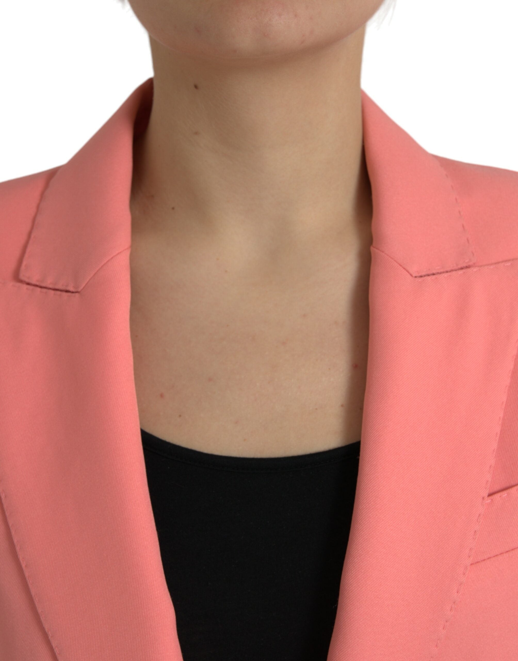 Dolce & Gabbana Einreihige Blazerjacke aus rosa Polyester-4