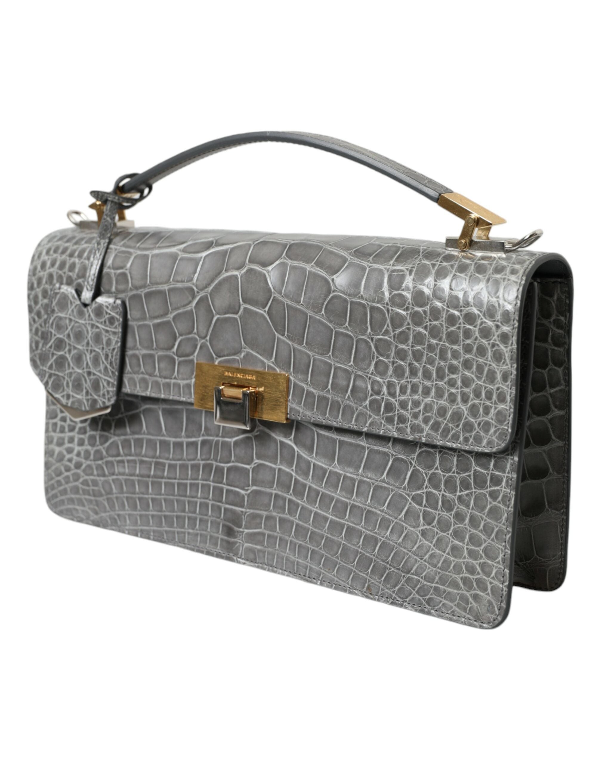 Balenciaga Grey Exotic Leather Handbag Medium Shoulder-2