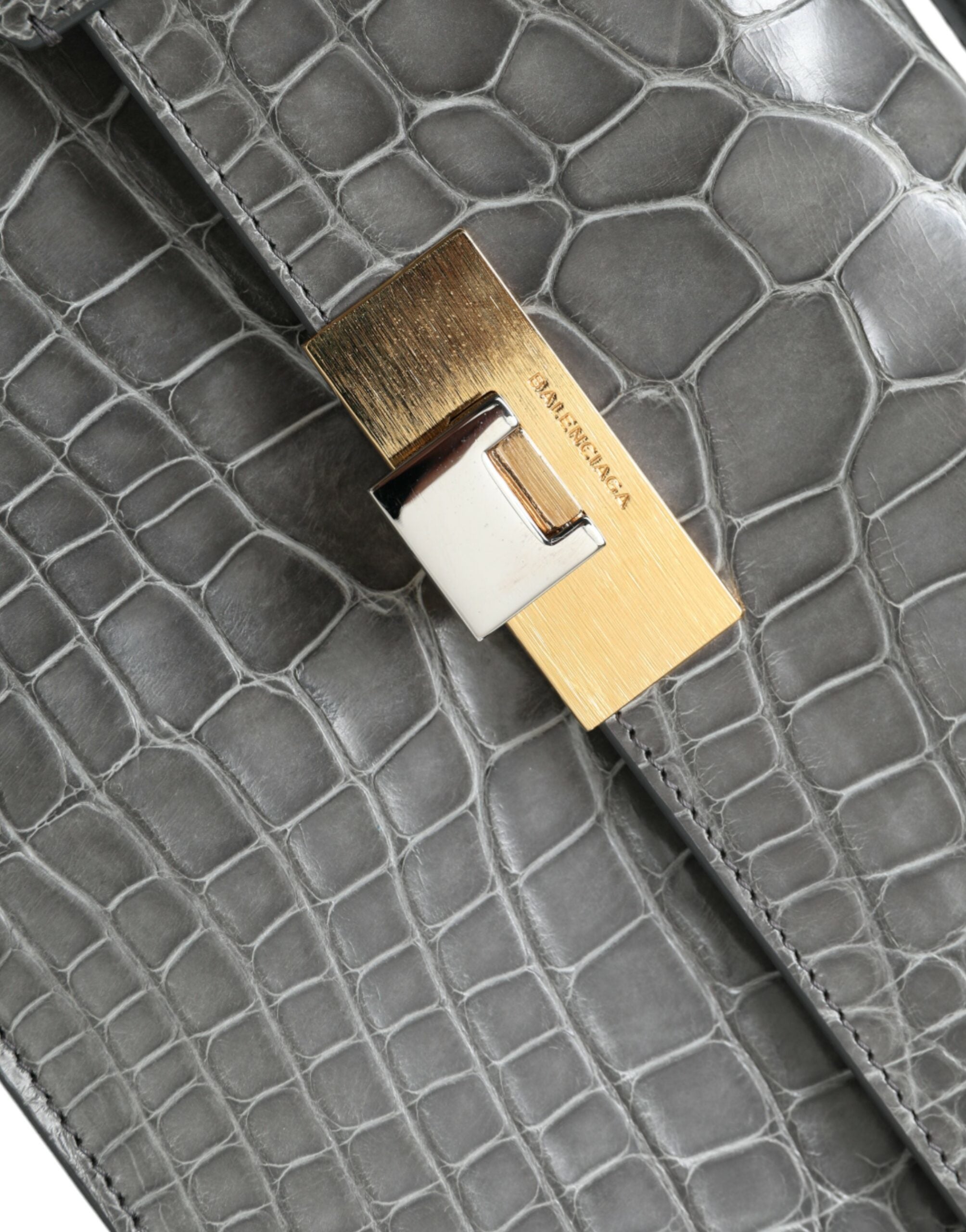 Balenciaga Grey Exotic Leather Handbag Medium Shoulder-5