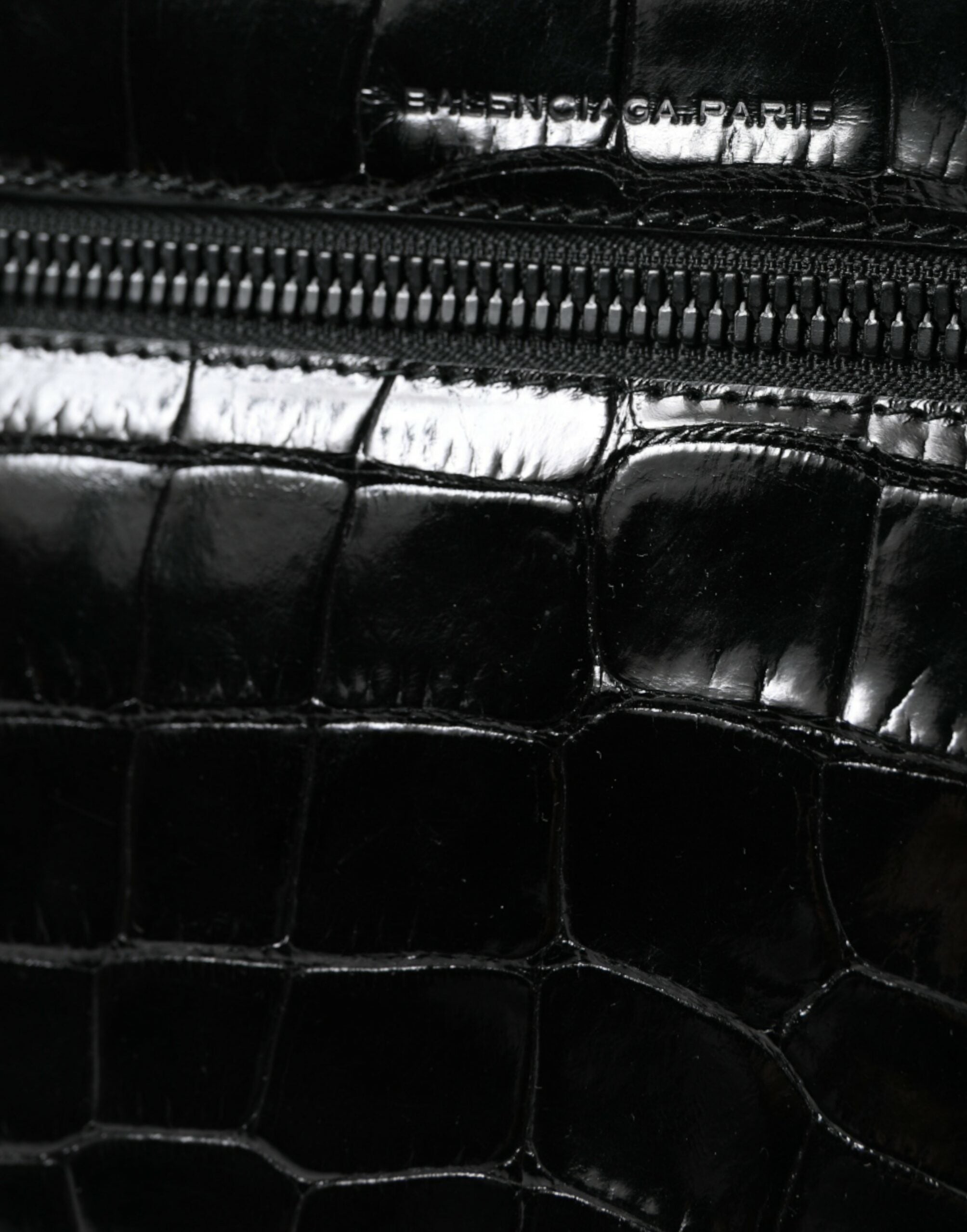 Balenciaga Black Exotic Leather Shoulder Crossbody Camera Bag-6