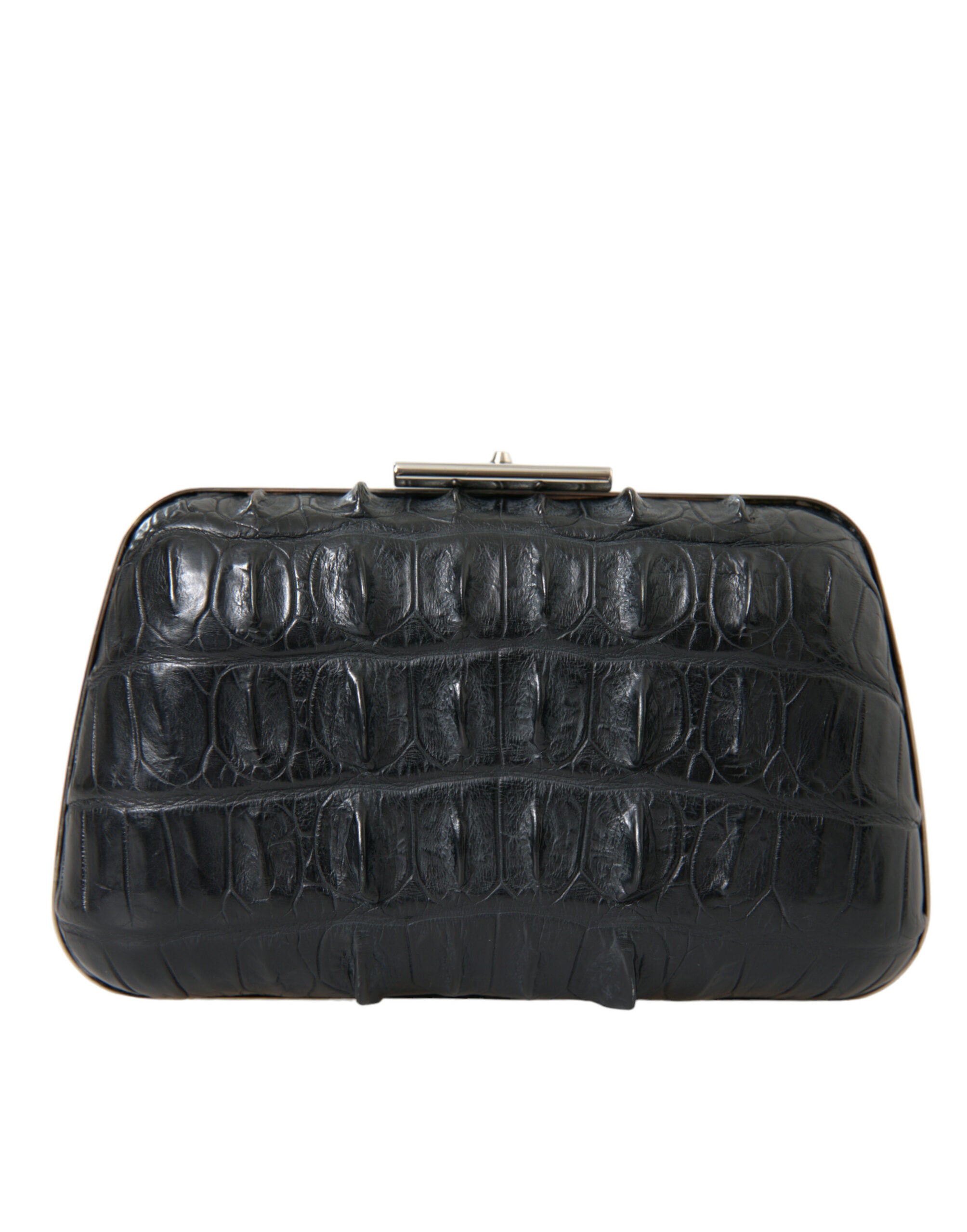 Balenciaga Black Exotic Leather Crossbody Bag Box Clutch Bag-3