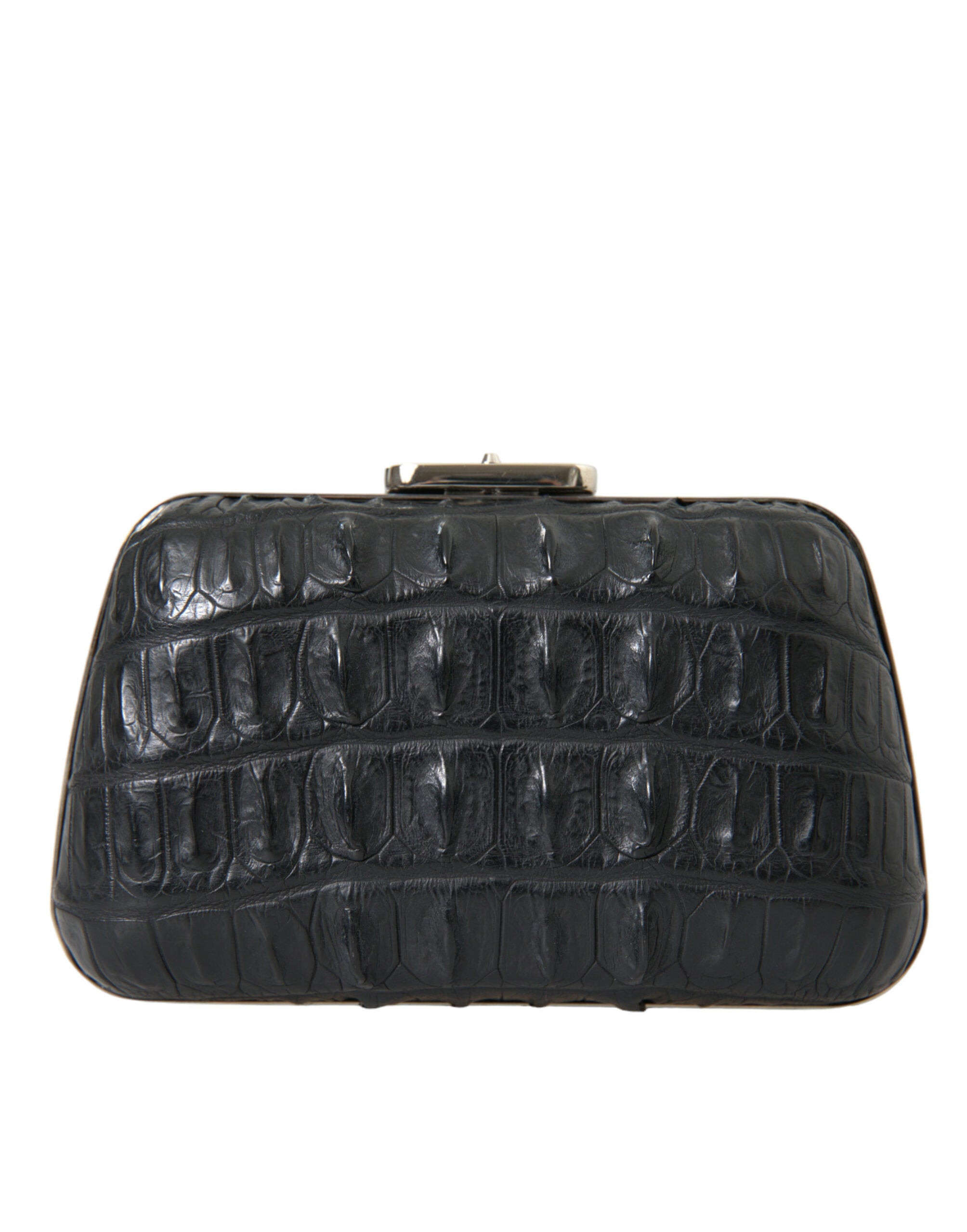 Balenciaga Black Exotic Leather Crossbody Bag Box Clutch Bag-5