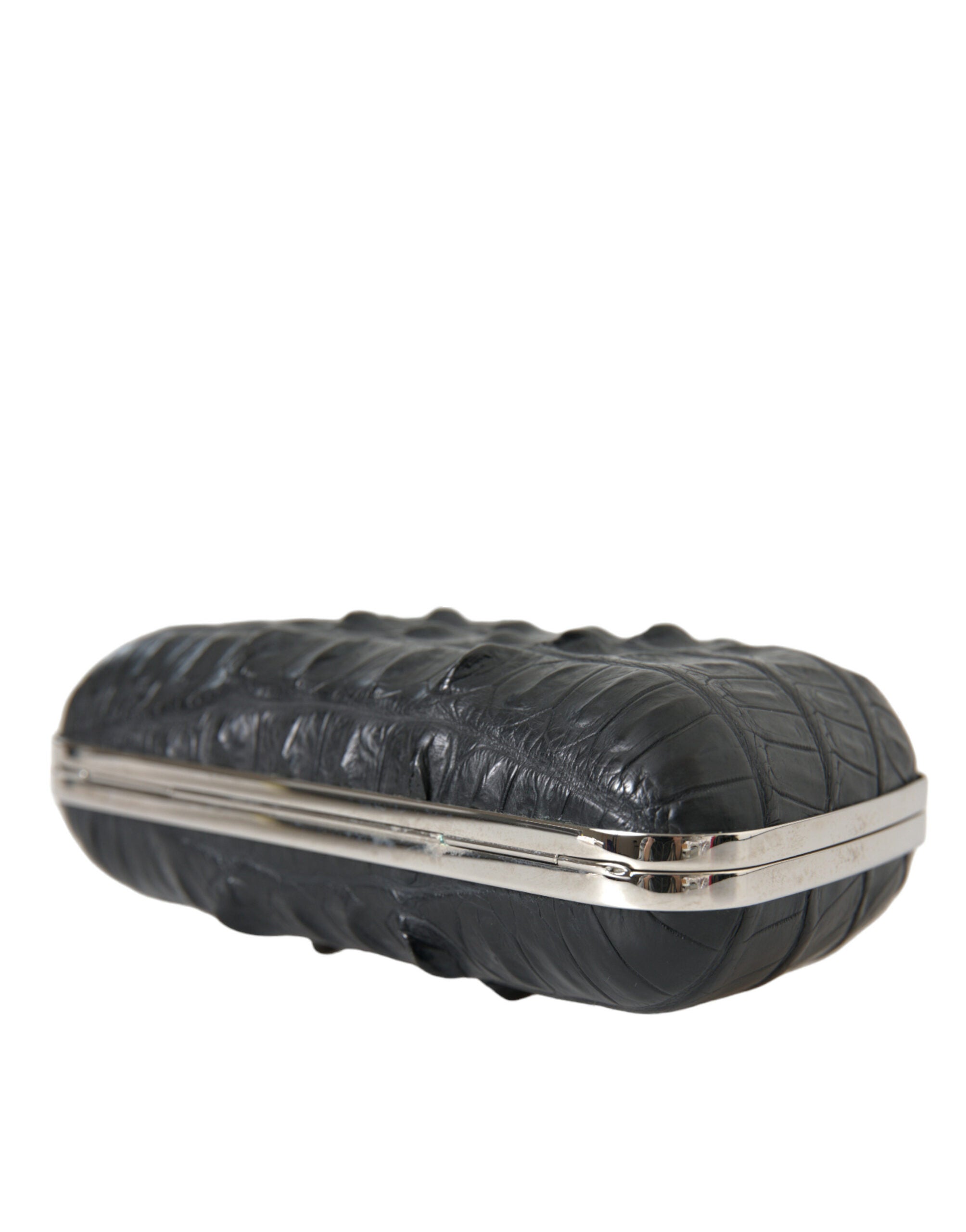 Balenciaga Black Exotic Leather Crossbody Bag Box Clutch Bag-6