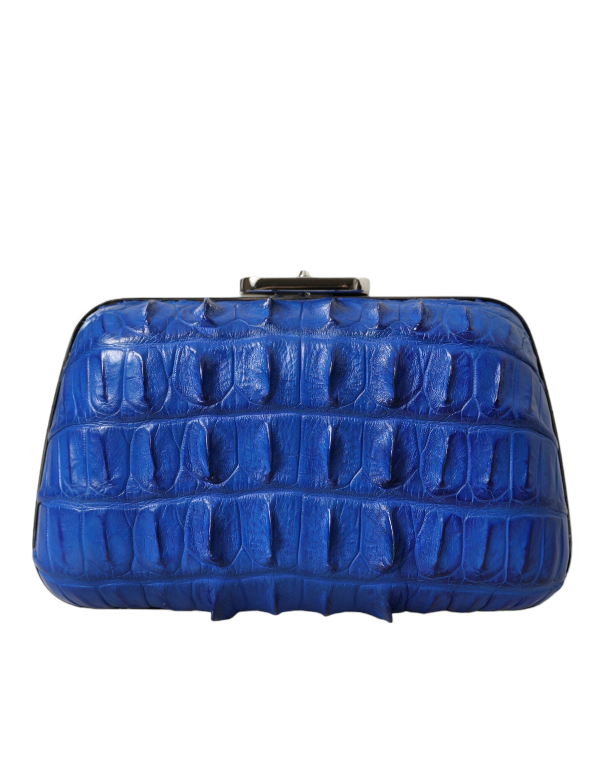 Balenciaga Blaue exotische Haut Leder Schulter Crossbody Box Clutch Tasche-4